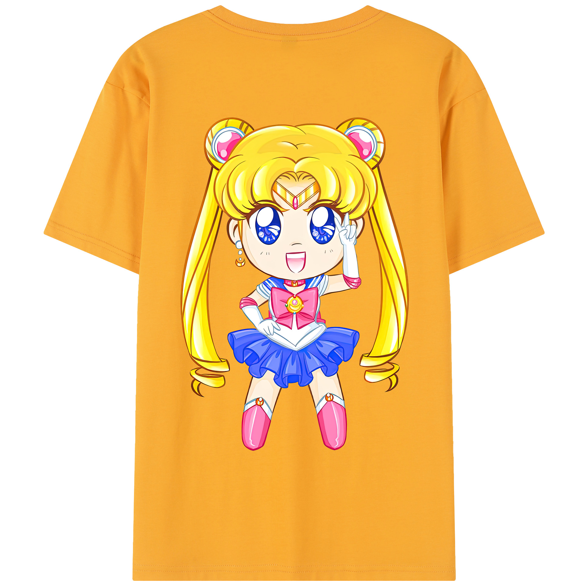 （画像用） 美少女戦士セーラームーン 月野 うさぎ つきの うさぎ Sailor Moon Tsukino Usagi レディース半袖Tシャツ(バックプリント)