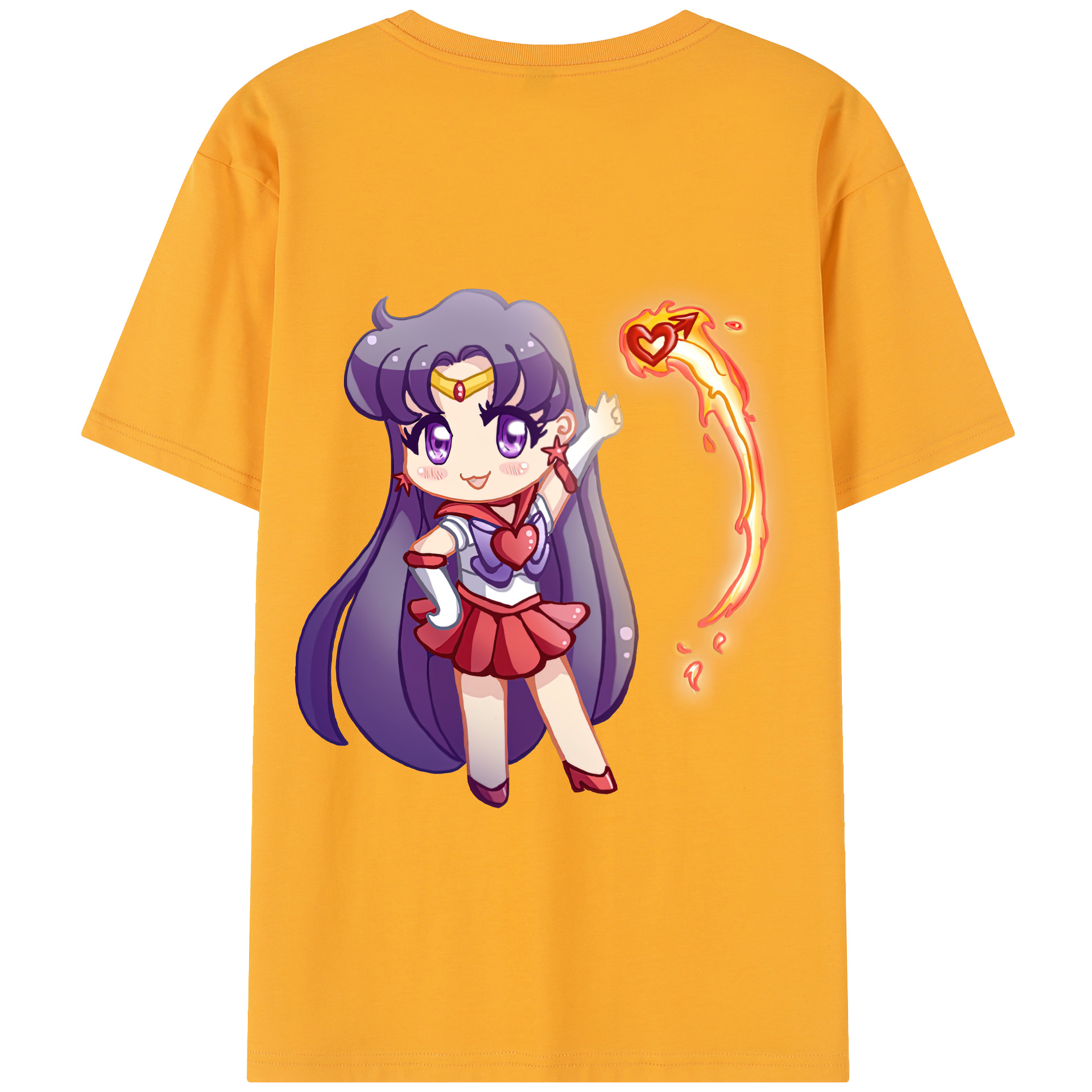 （画像用） 美少女戦士セーラームーン 火野レイ ひの レイ Sailor Moon Hino Rei （セーラーマーズ,Sailor Mars） レディース半袖Tシャツ(バックプリント)