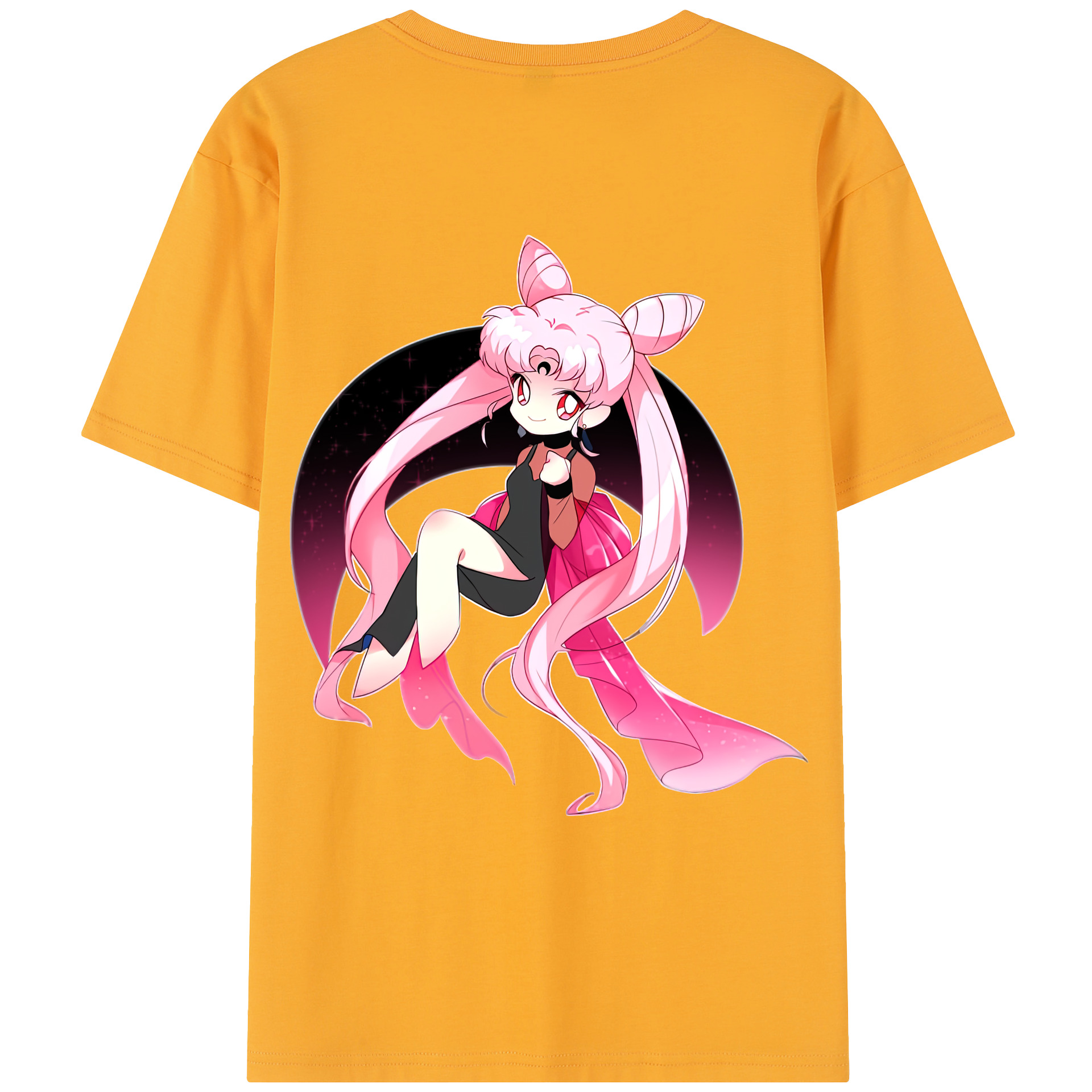 （画像用） 美少女戦士セーラームーン ちびうさ Sailor Moon Chibiusa Tsukino Usagi Small Lady Serenity レディース半袖Tシャツ(バックプリント)