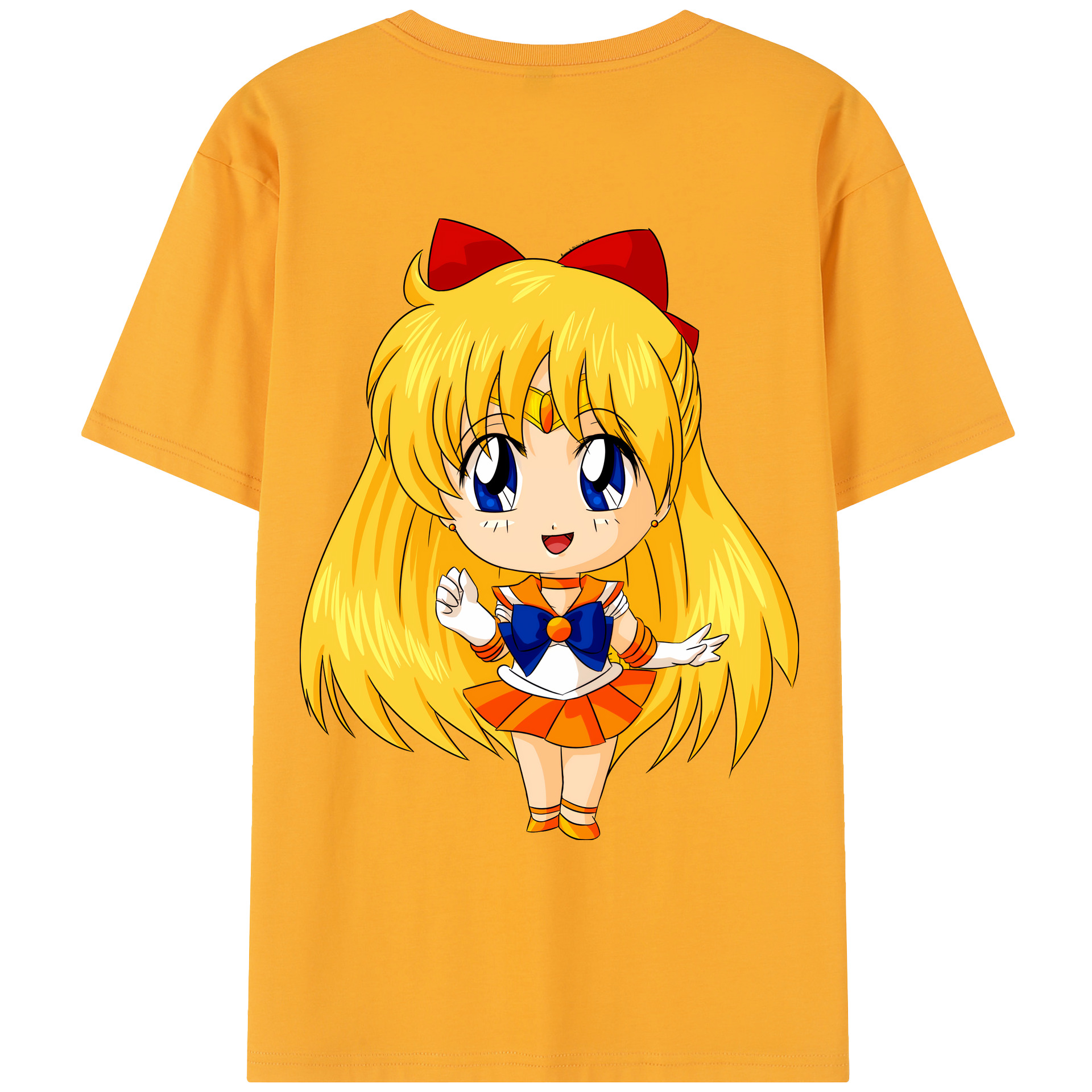 （画像用） 美少女戦士セーラームーン 愛野 美奈子 あいの みなこ Sailor Moon Aino Minako レディース半袖Tシャツ(バックプリント)