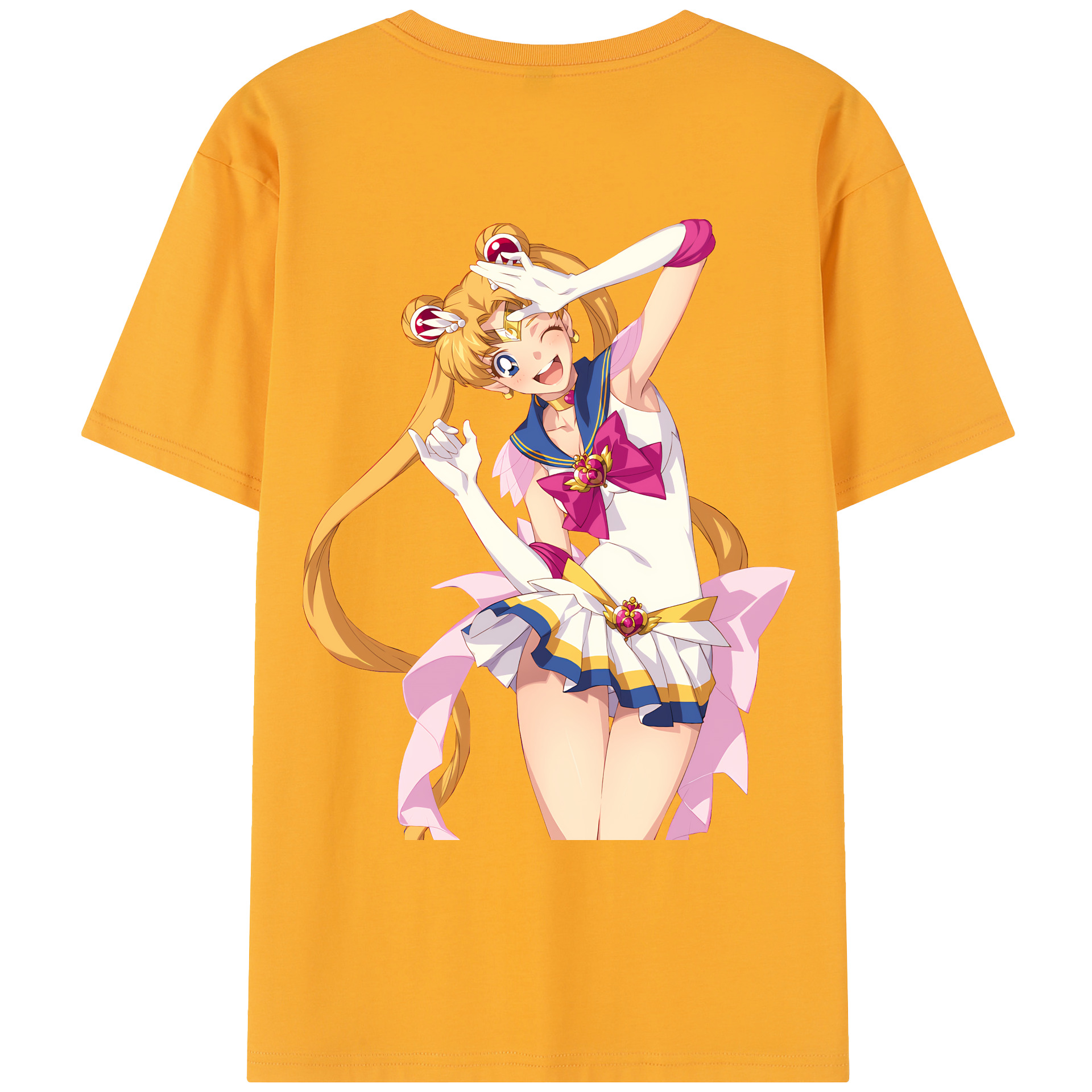 （画像用） 美少女戦士セーラームーン 月野 うさぎ つきの うさぎ Sailor Moon Tsukino Usagi レディース半袖Tシャツ(バックプリント)