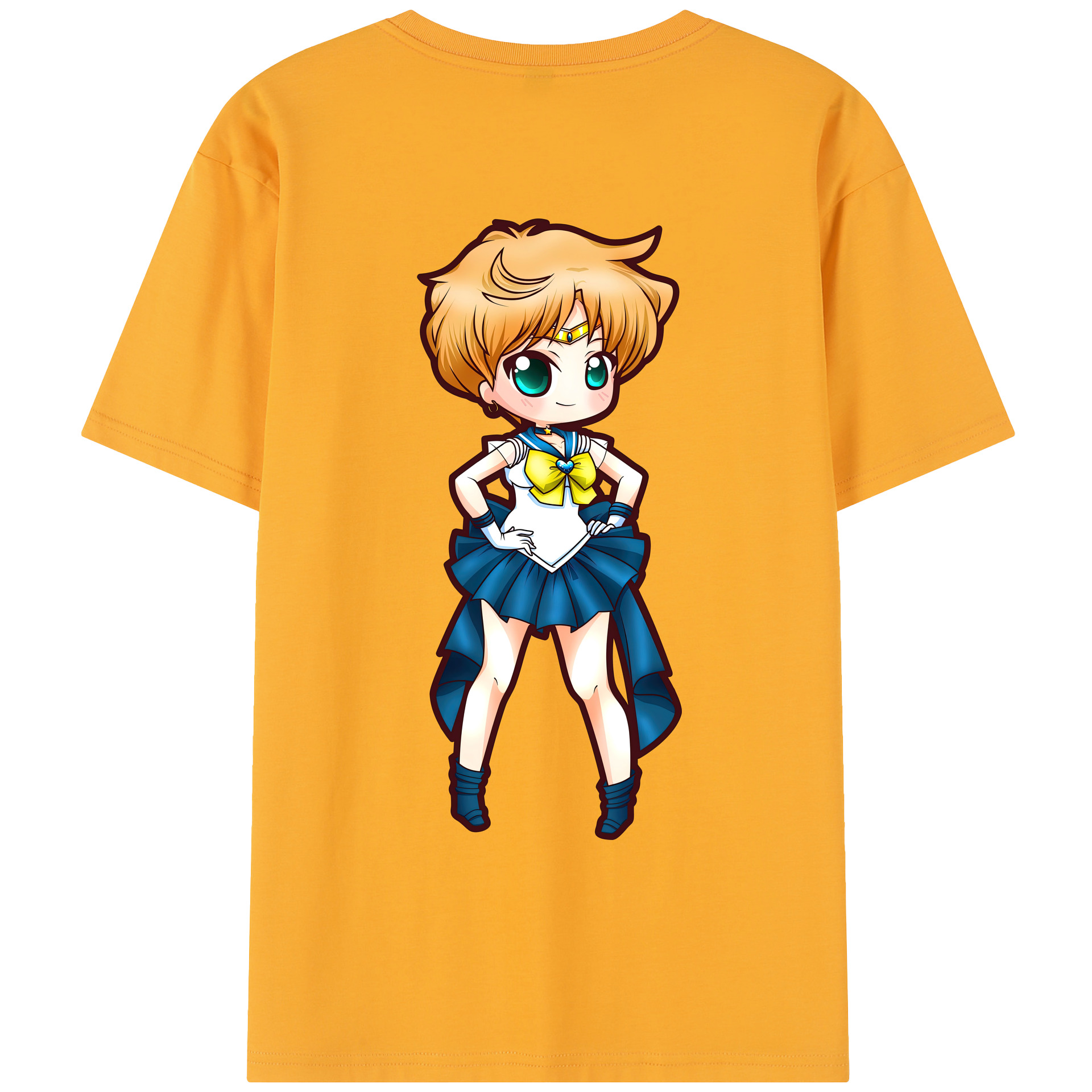（画像用） 美少女戦士セーラームーン 天王はるか Sailor Moon Tenoh Haruka レディース半袖Tシャツ(バックプリント)