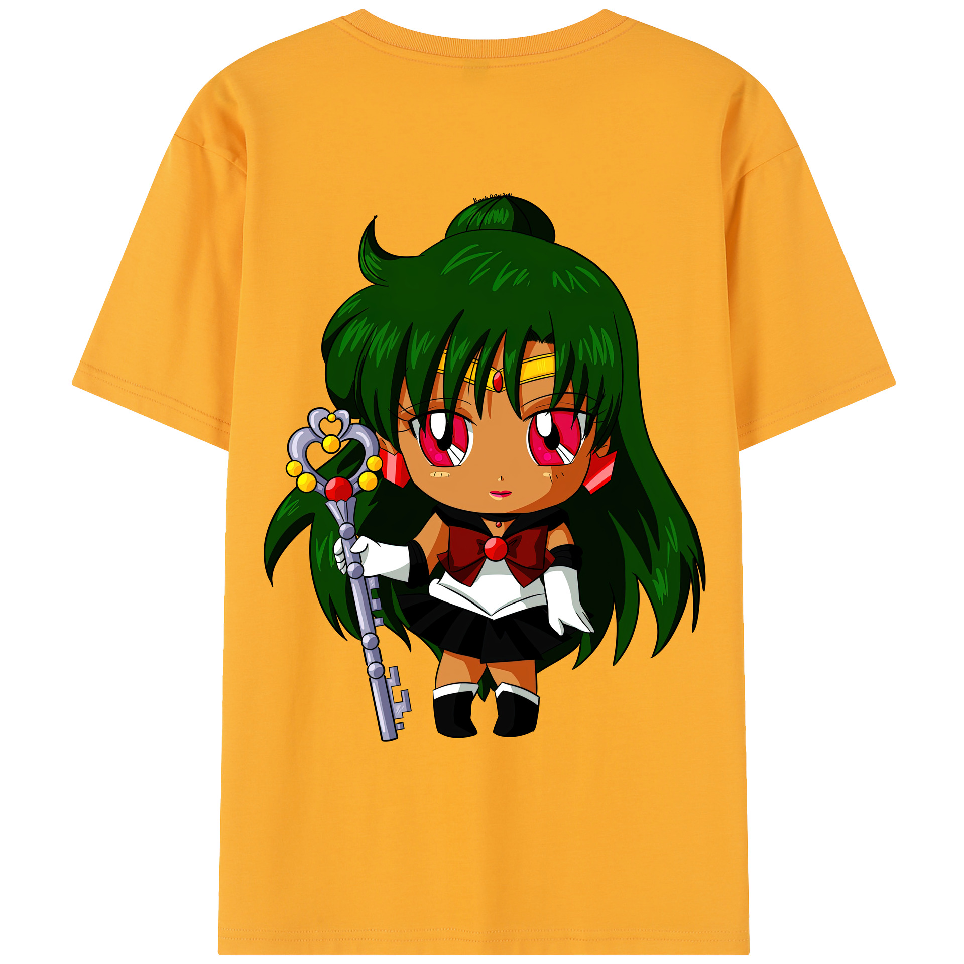 （画像用） 美少女戦士セーラームーン 冥王せつな Sailor Moon Meiou Setsuna レディース半袖Tシャツ(バックプリント)