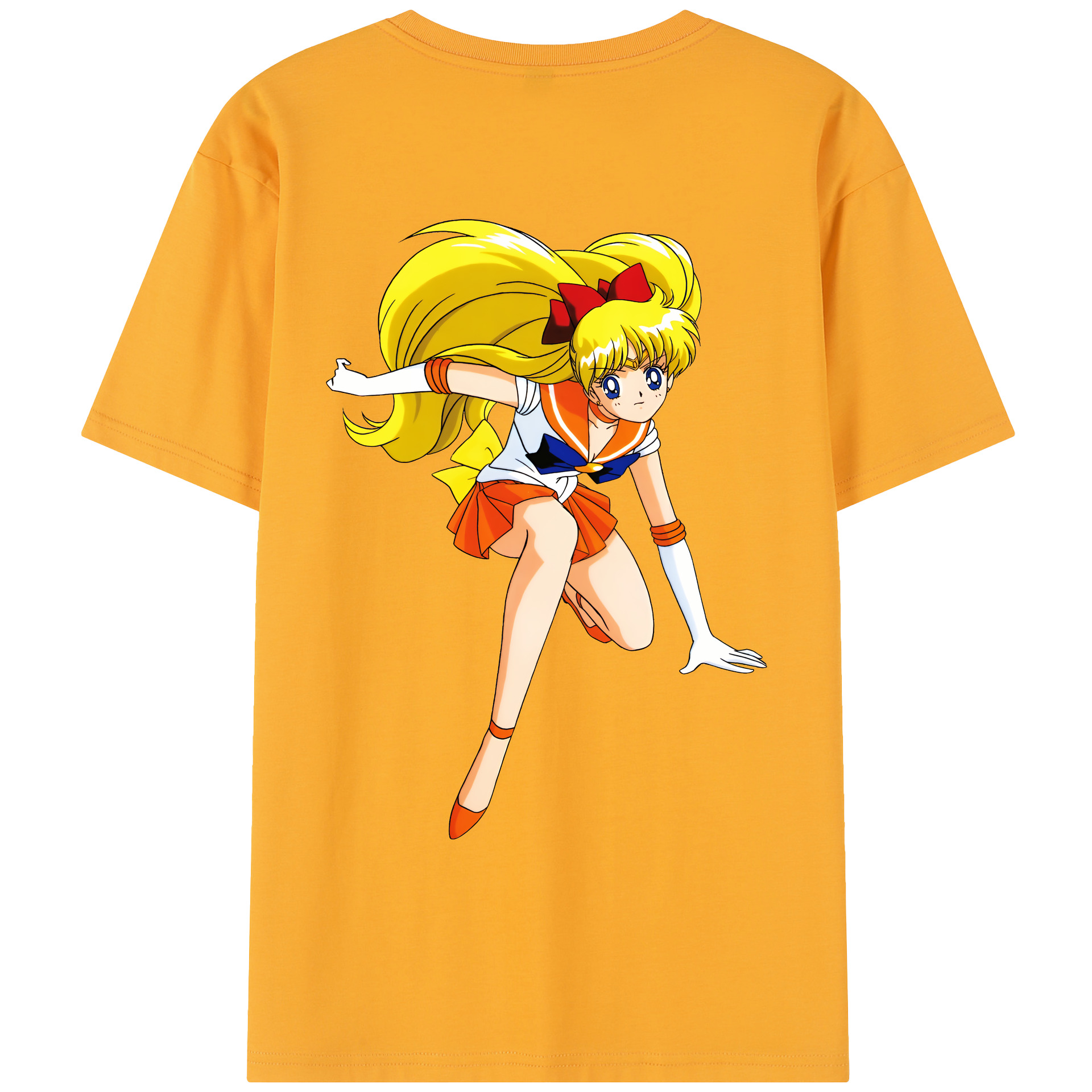 （画像用） 美少女戦士セーラームーン 愛野 美奈子 あいの みなこ Sailor Moon Aino Minako レディース半袖Tシャツ(バックプリント)
