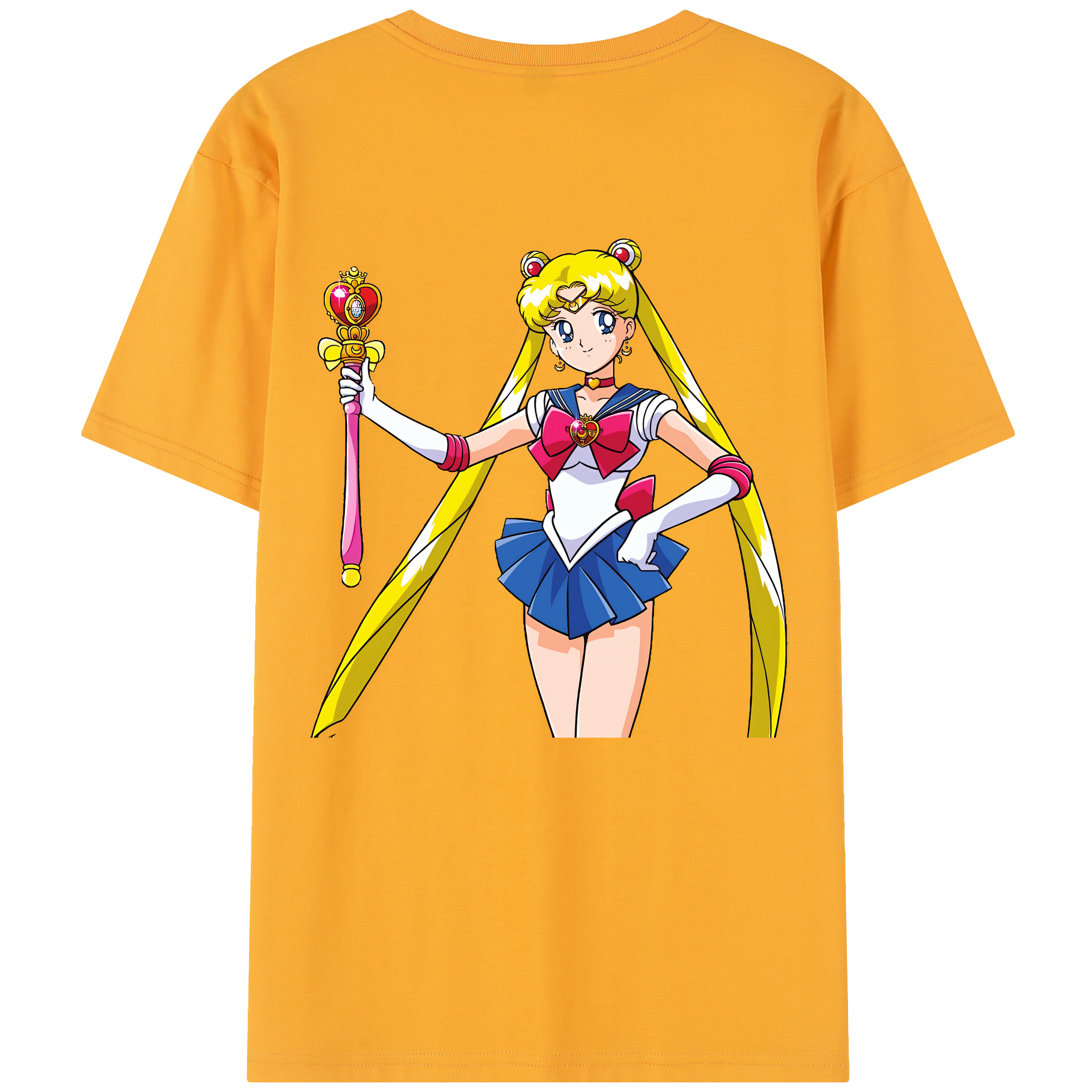 （画像用） 美少女戦士セーラームーン 月野 うさぎ つきの うさぎ Sailor Moon Tsukino Usagi レディース半袖Tシャツ(バックプリント)