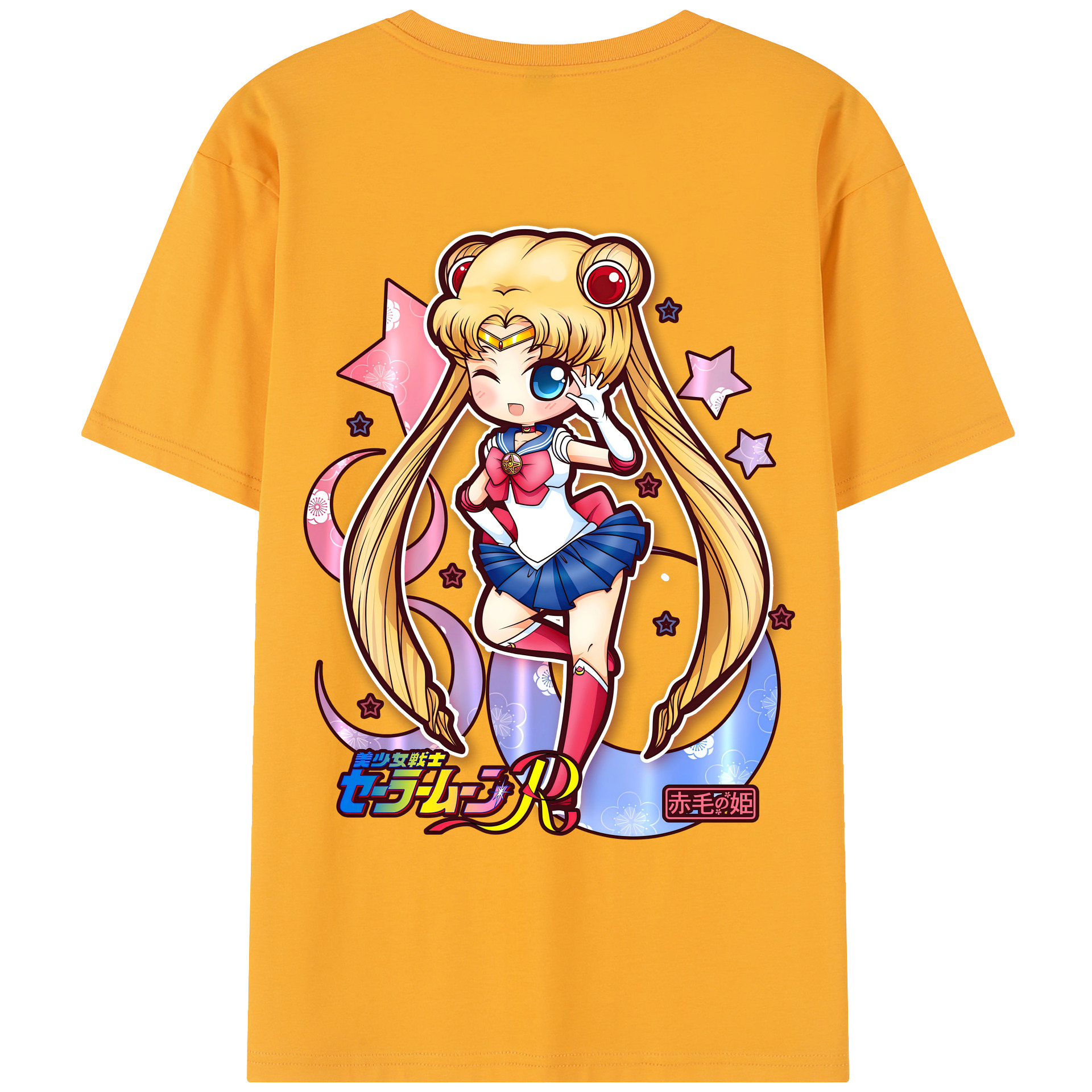 （画像用） 美少女戦士セーラームーン 月野 うさぎ つきの うさぎ Sailor Moon Tsukino Usagi レディース半袖Tシャツ(バックプリント)