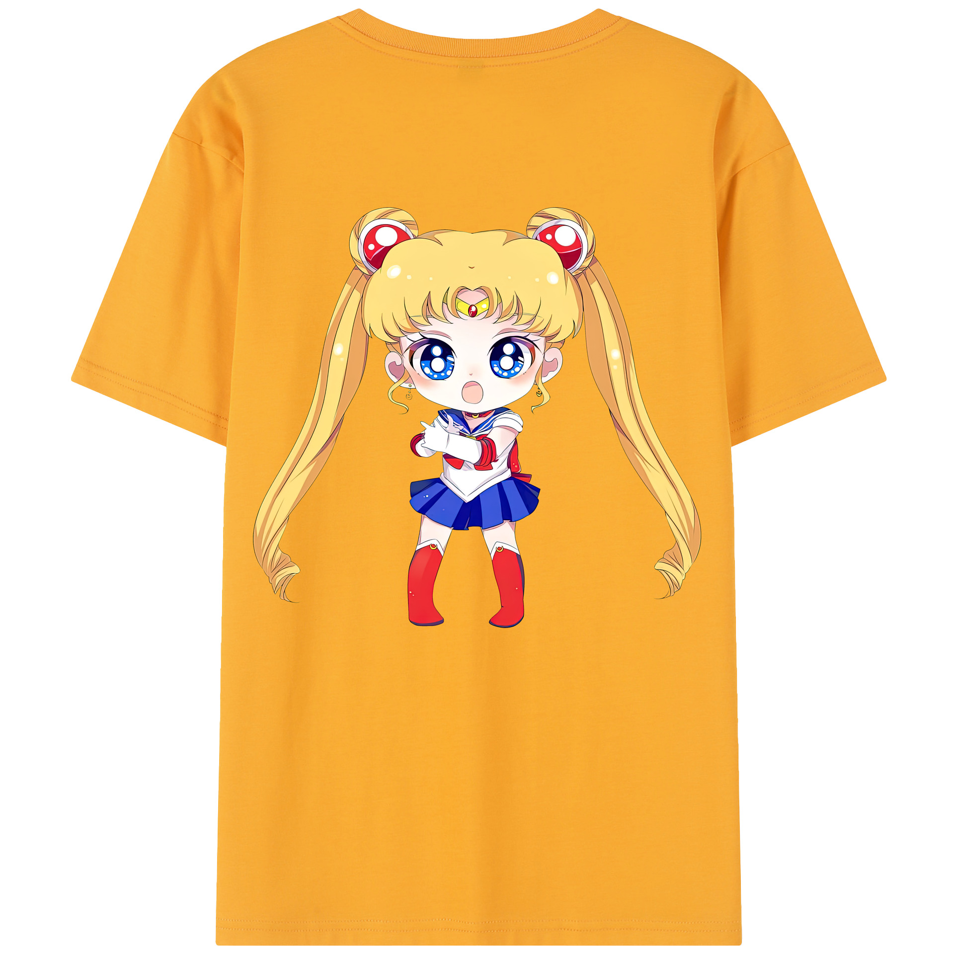 （画像用） 美少女戦士セーラームーン 月野 うさぎ つきの うさぎ Sailor Moon Tsukino Usagi レディース半袖Tシャツ(バックプリント)