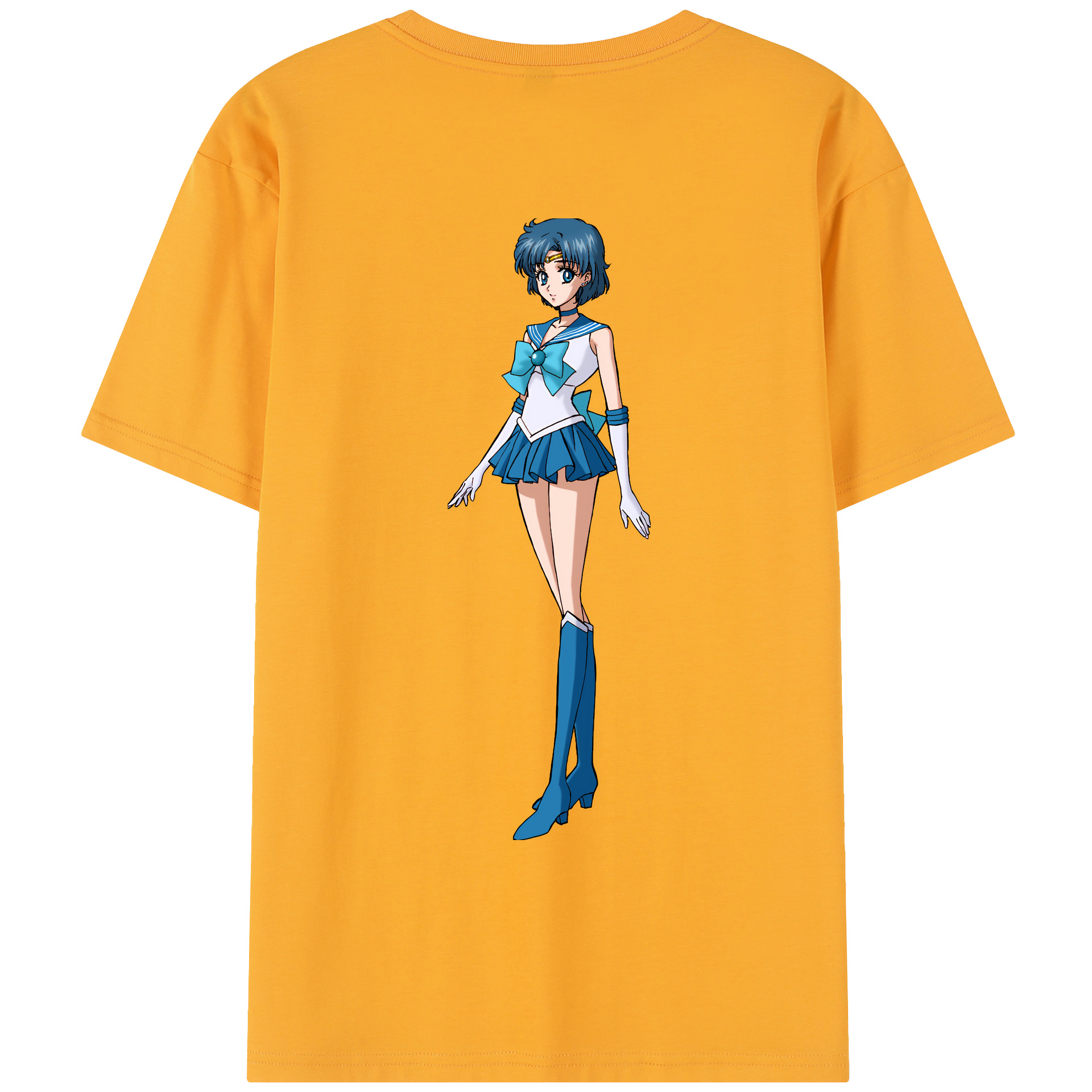 （画像用） 美少女戦士セーラームーン 水野 亜美 みずの あみ Sailor Moon Mizuno Ami レディース半袖Tシャツ(バックプリント)