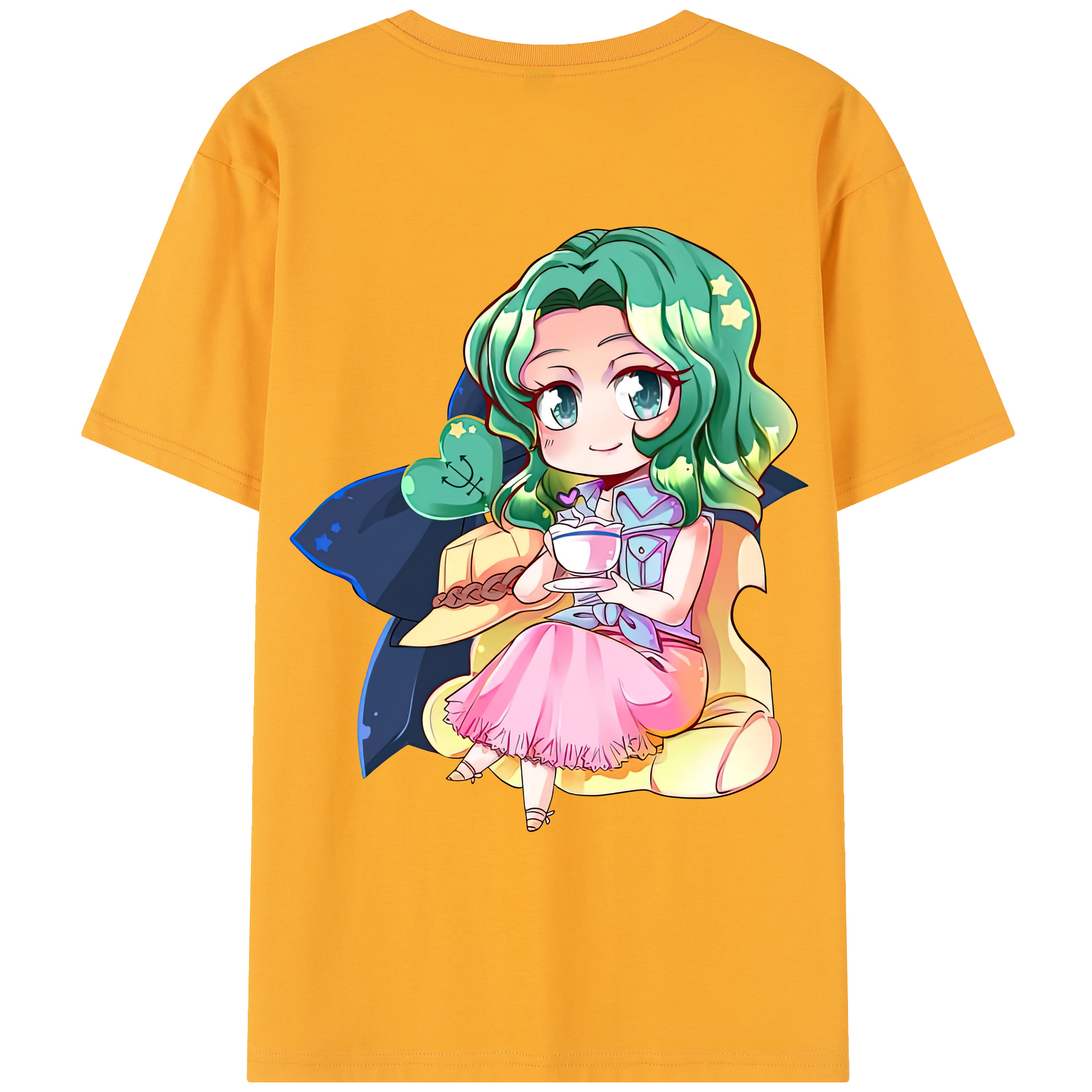 （画像用） 美少女戦士セーラームーン 海王 みちる（かいおう みちる） Sailor Moon Kaiou Michiru レディース半袖Tシャツ(バックプリント)