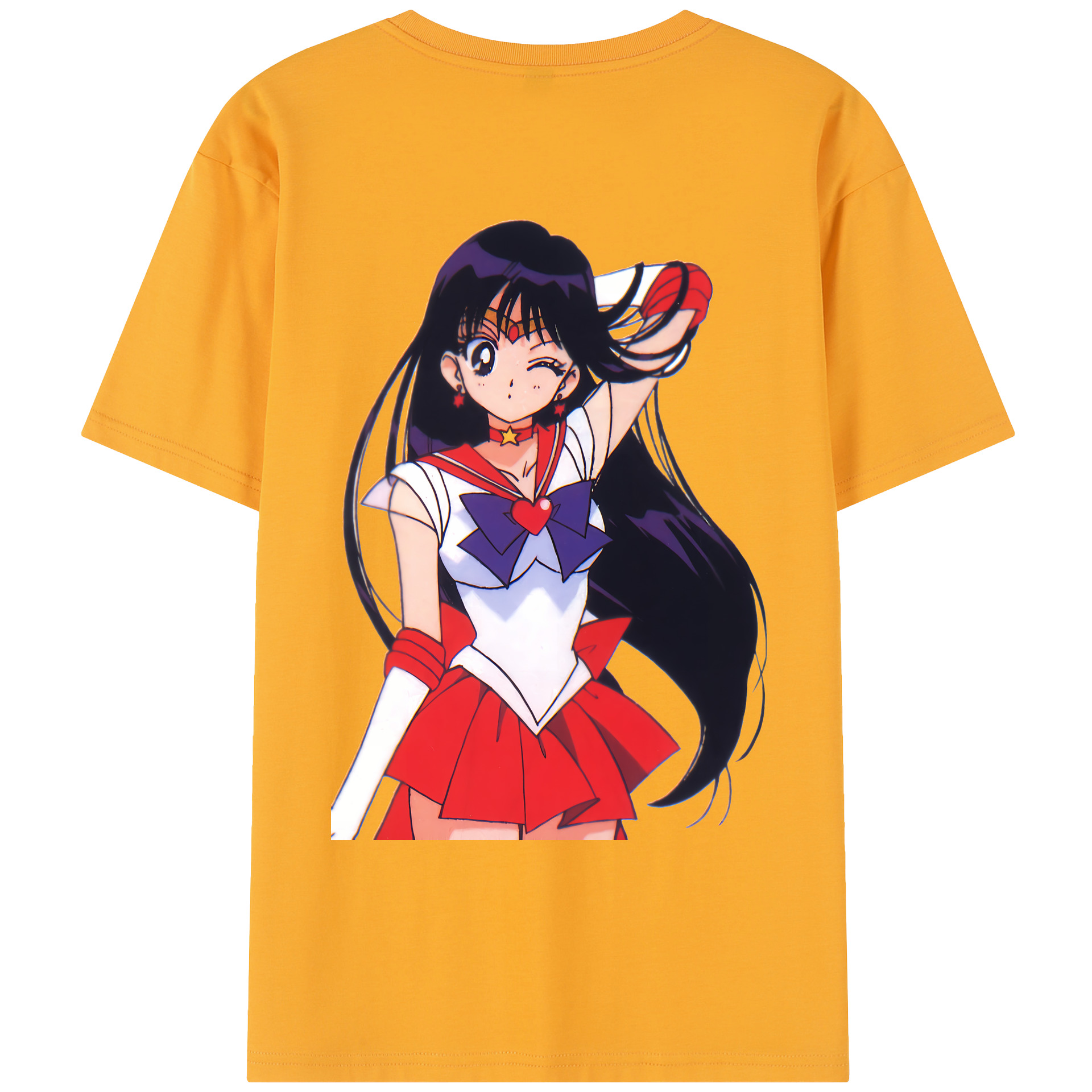 （画像用） 美少女戦士セーラームーン 火野レイ ひの レイ Sailor Moon Hino Rei （セーラーマーズ,Sailor Mars） レディース半袖Tシャツ(バックプリント)