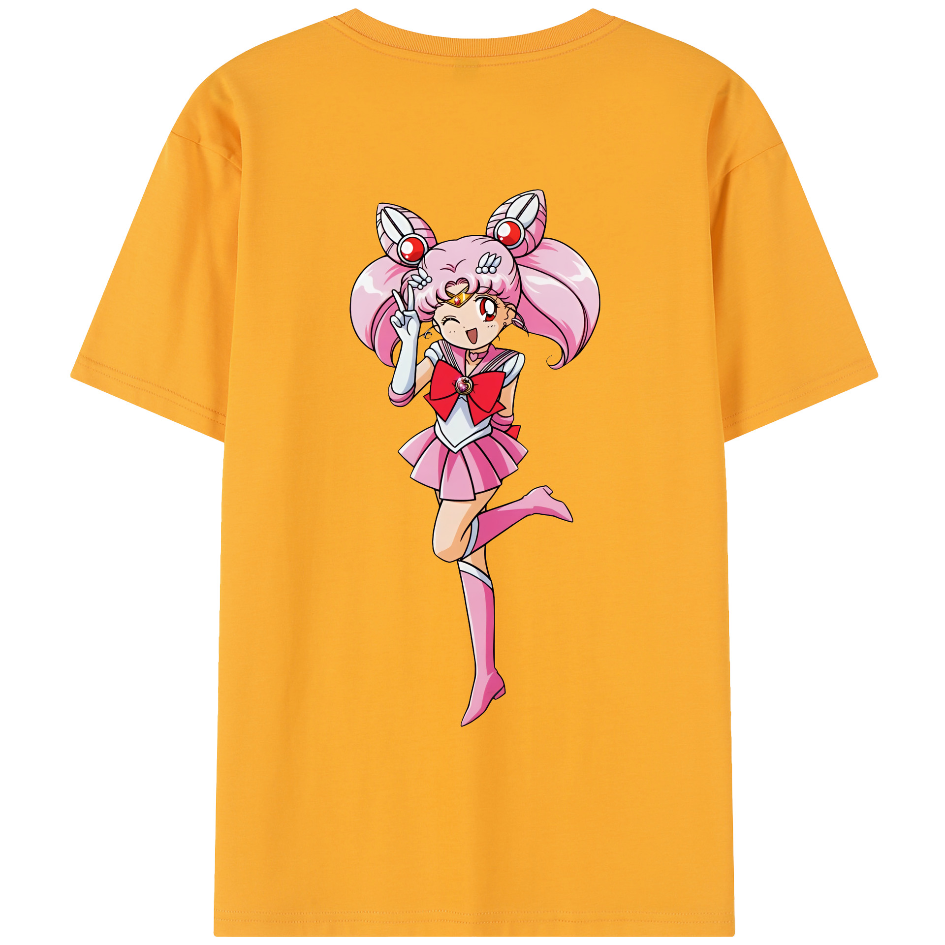 （画像用） 美少女戦士セーラームーン ちびうさ Sailor Moon Chibiusa Tsukino Usagi Small Lady Serenity レディース半袖Tシャツ(バックプリント)