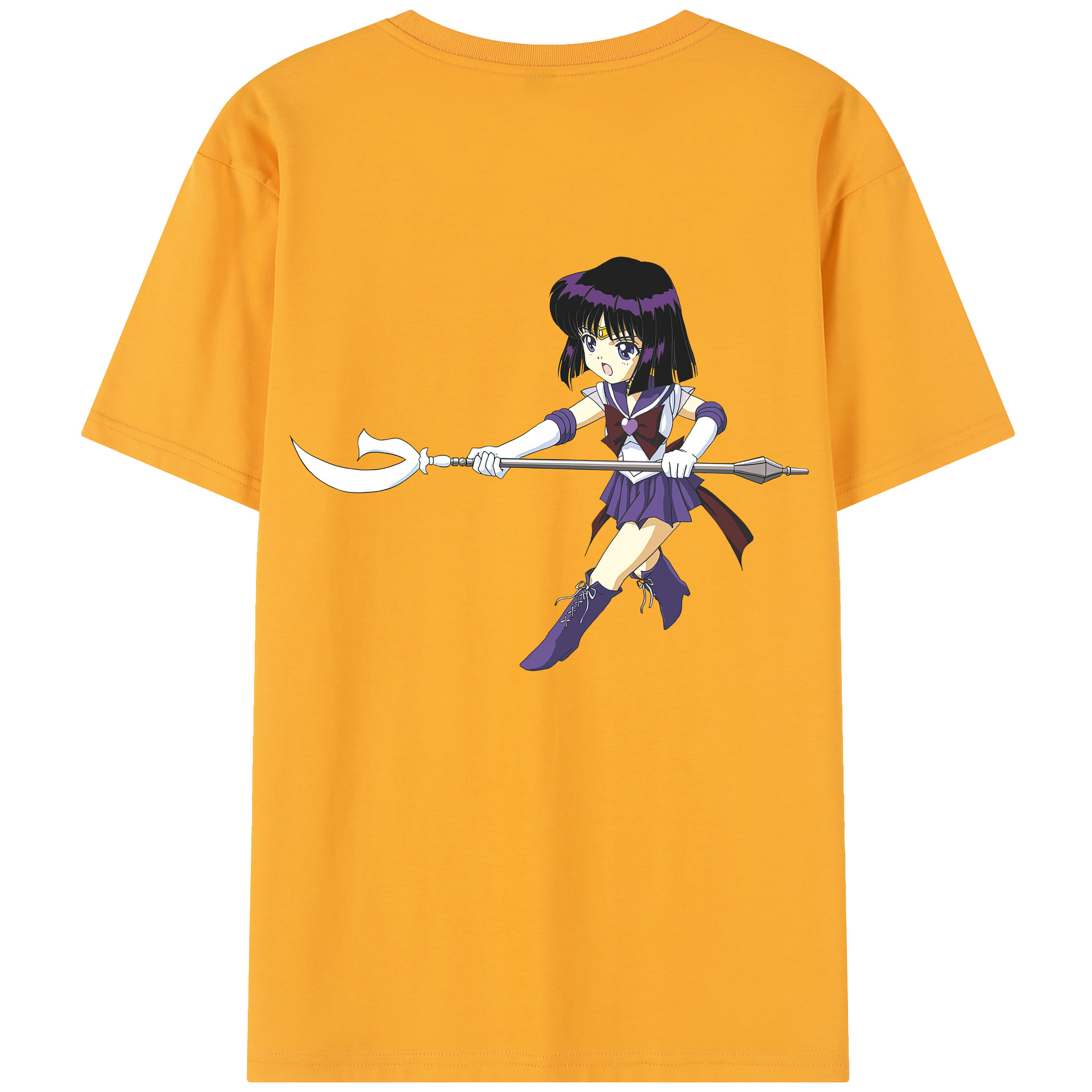 （画像用） 美少女戦士セーラームーン 土萠ほたる Sailor Moon Tomoe Hotaru （セーラーサターン；Sailor Saturn） レディース半袖Tシャツ(バックプリント)