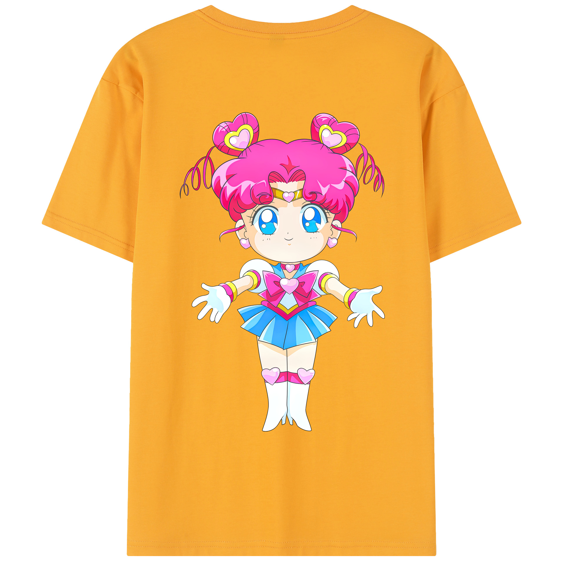 （画像用） 美少女戦士セーラームーン ちびうさ Sailor Moon Chibiusa Tsukino Usagi Small Lady Serenity レディース半袖Tシャツ(バックプリント)