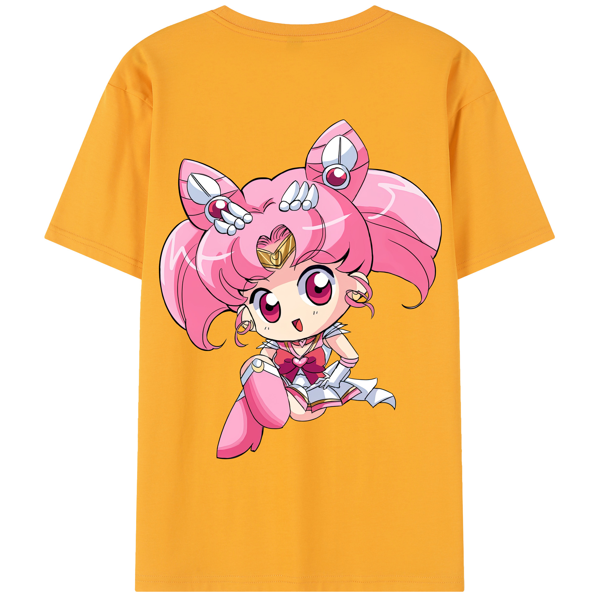（画像用） 美少女戦士セーラームーン ちびうさ Sailor Moon Chibiusa Tsukino Usagi Small Lady Serenity レディース半袖Tシャツ(バックプリント)