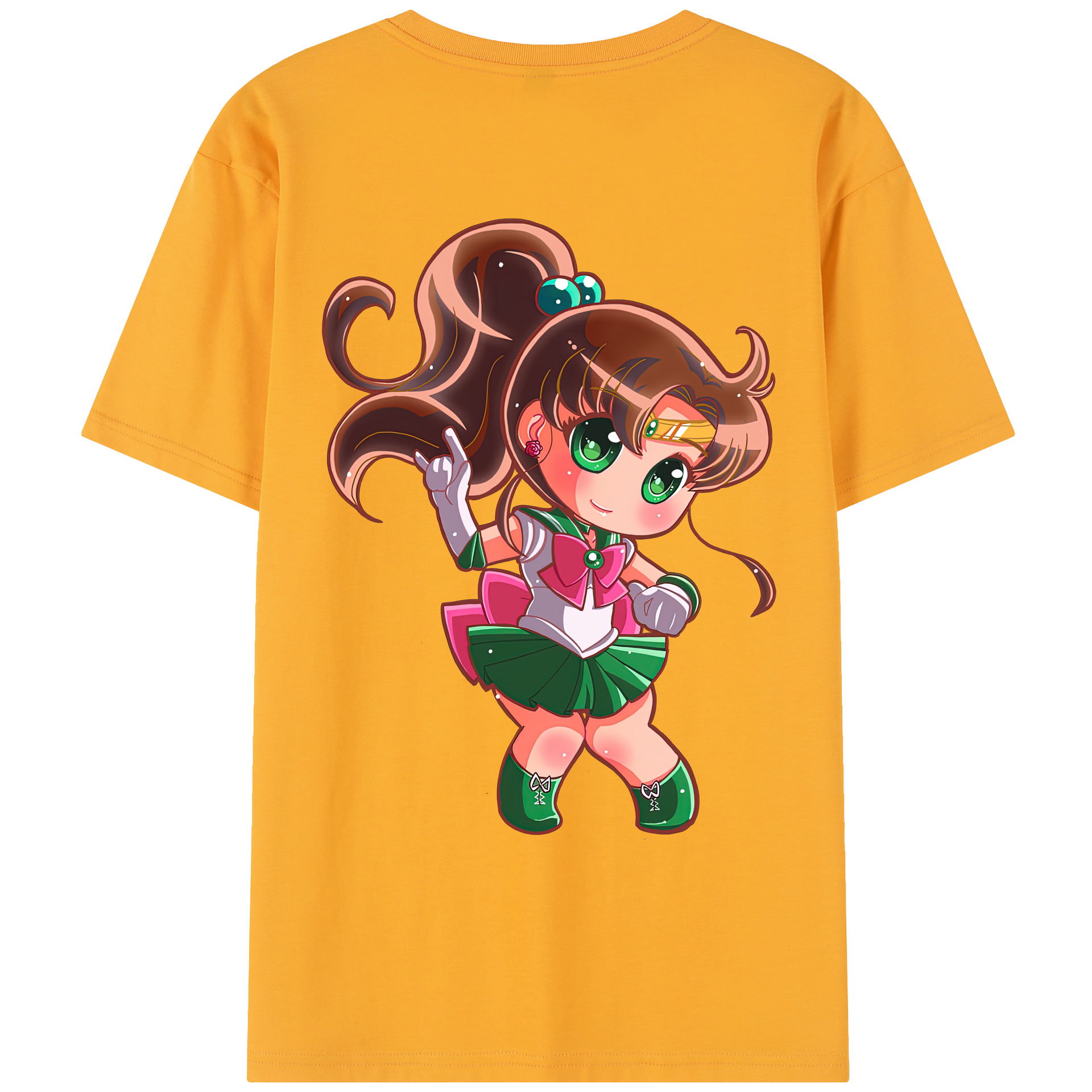 （画像用） 美少女戦士セーラームーン 木野 まこと きの まこと Sailor Moon Kino Makoto （セーラージュピター；Sailor Jupiter） レディース半袖Tシャツ(バックプリント)
