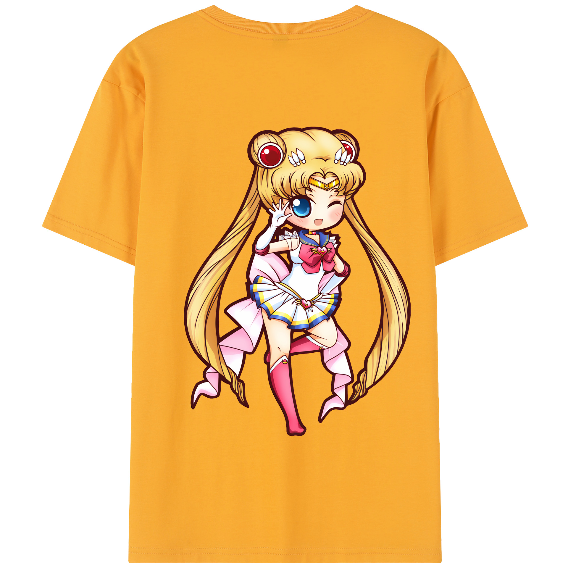 （画像用） 美少女戦士セーラームーン 月野 うさぎ つきの うさぎ Sailor Moon Tsukino Usagi レディース半袖Tシャツ(バックプリント)