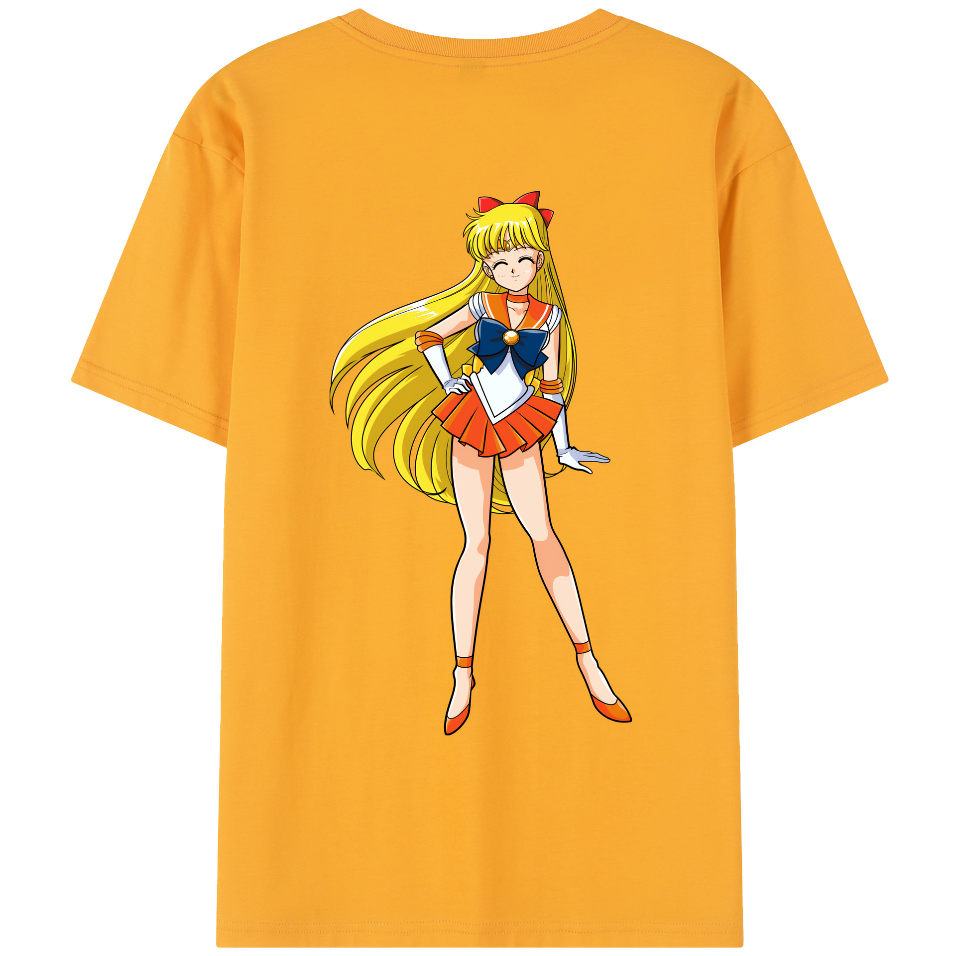 （画像用） 美少女戦士セーラームーン 愛野 美奈子 あいの みなこ Sailor Moon Aino Minako レディース半袖Tシャツ(バックプリント)