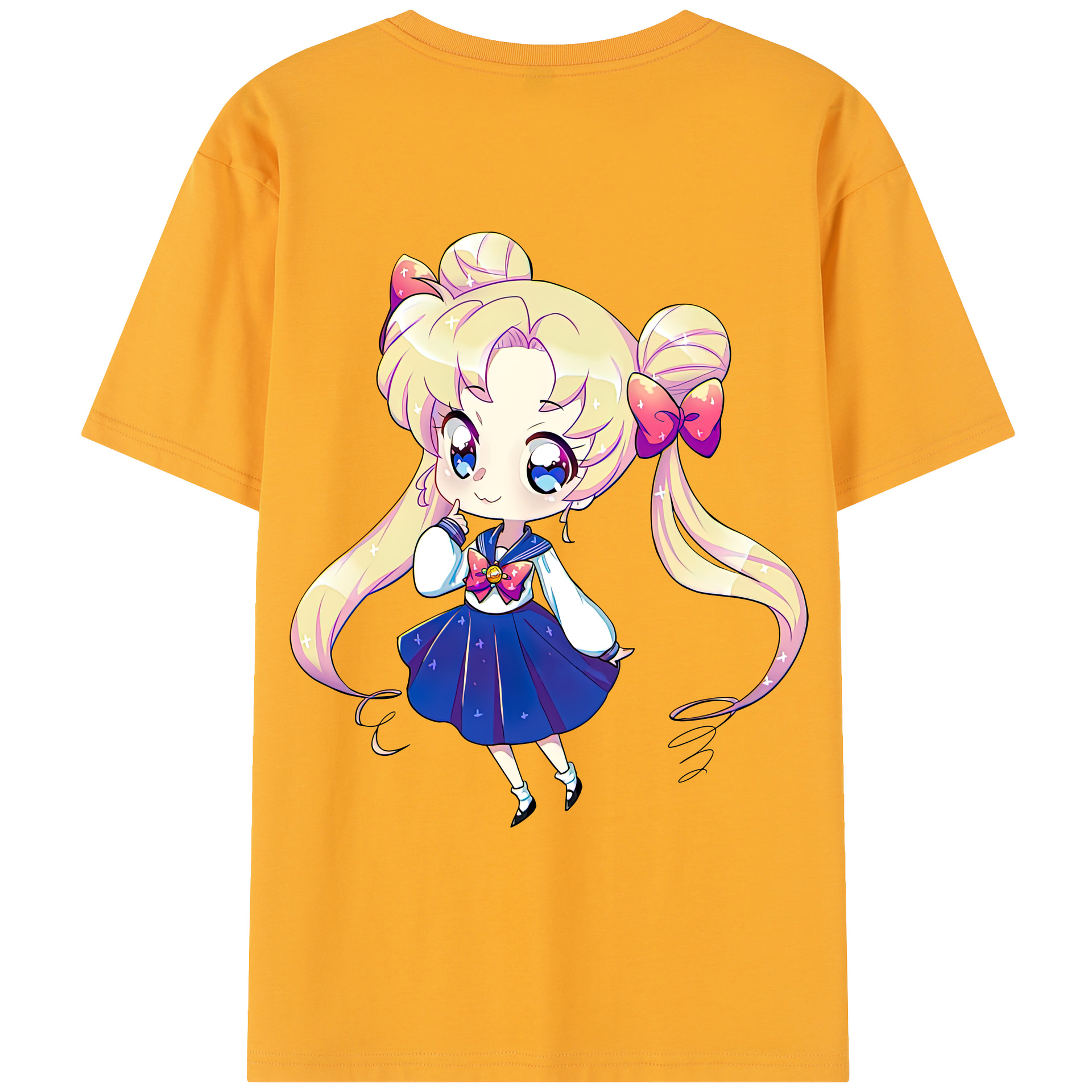 （画像用） 美少女戦士セーラームーン 月野 うさぎ つきの うさぎ Sailor Moon Tsukino Usagi レディース半袖Tシャツ(バックプリント)
