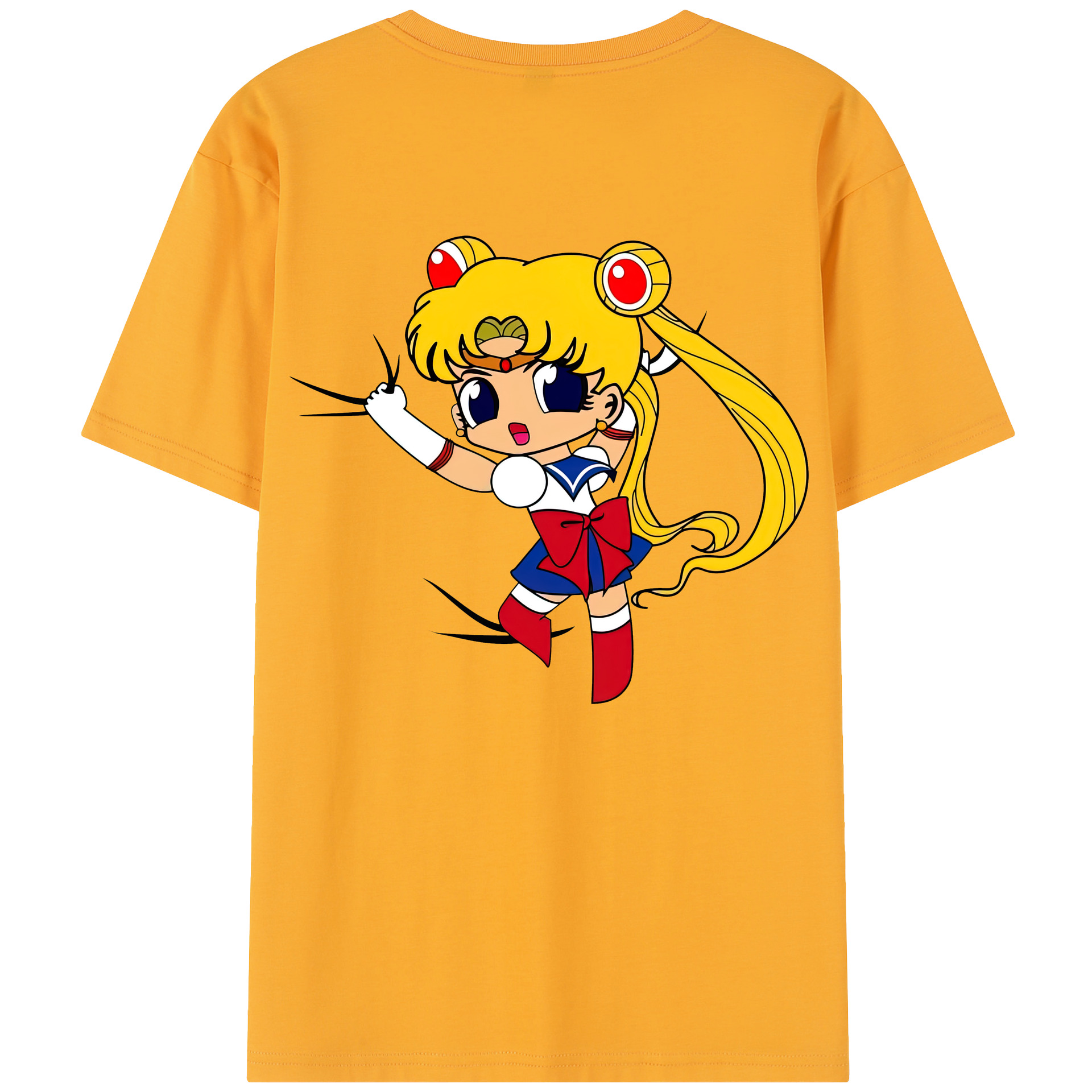 （画像用） 美少女戦士セーラームーン 月野 うさぎ つきの うさぎ Sailor Moon Tsukino Usagi レディース半袖Tシャツ(バックプリント)