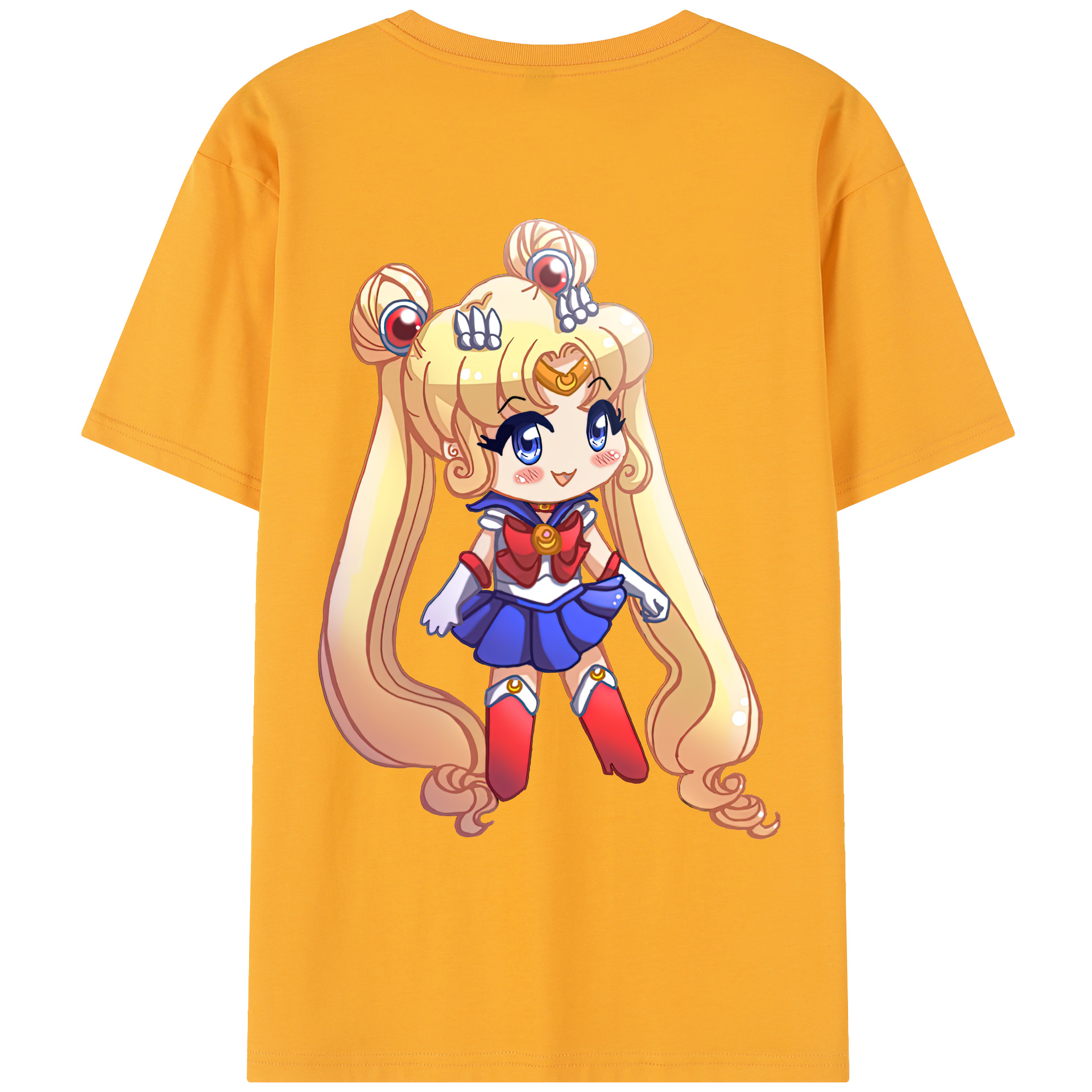 （画像用） 美少女戦士セーラームーン 月野 うさぎ つきの うさぎ Sailor Moon Tsukino Usagi レディース半袖Tシャツ(バックプリント)