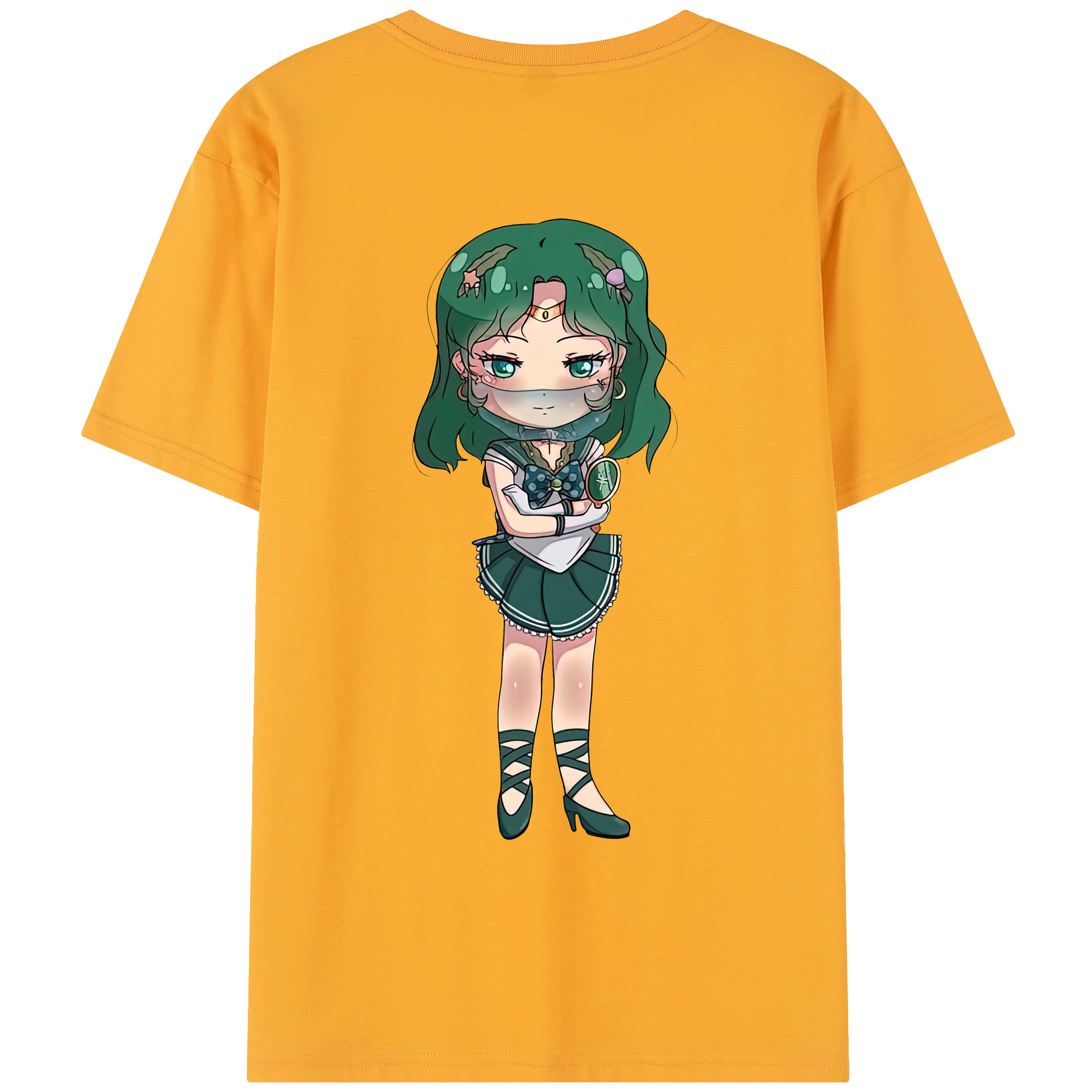 （画像用） 美少女戦士セーラームーン 海王 みちる（かいおう みちる） Sailor Moon Kaiou Michiru レディース半袖Tシャツ(バックプリント)