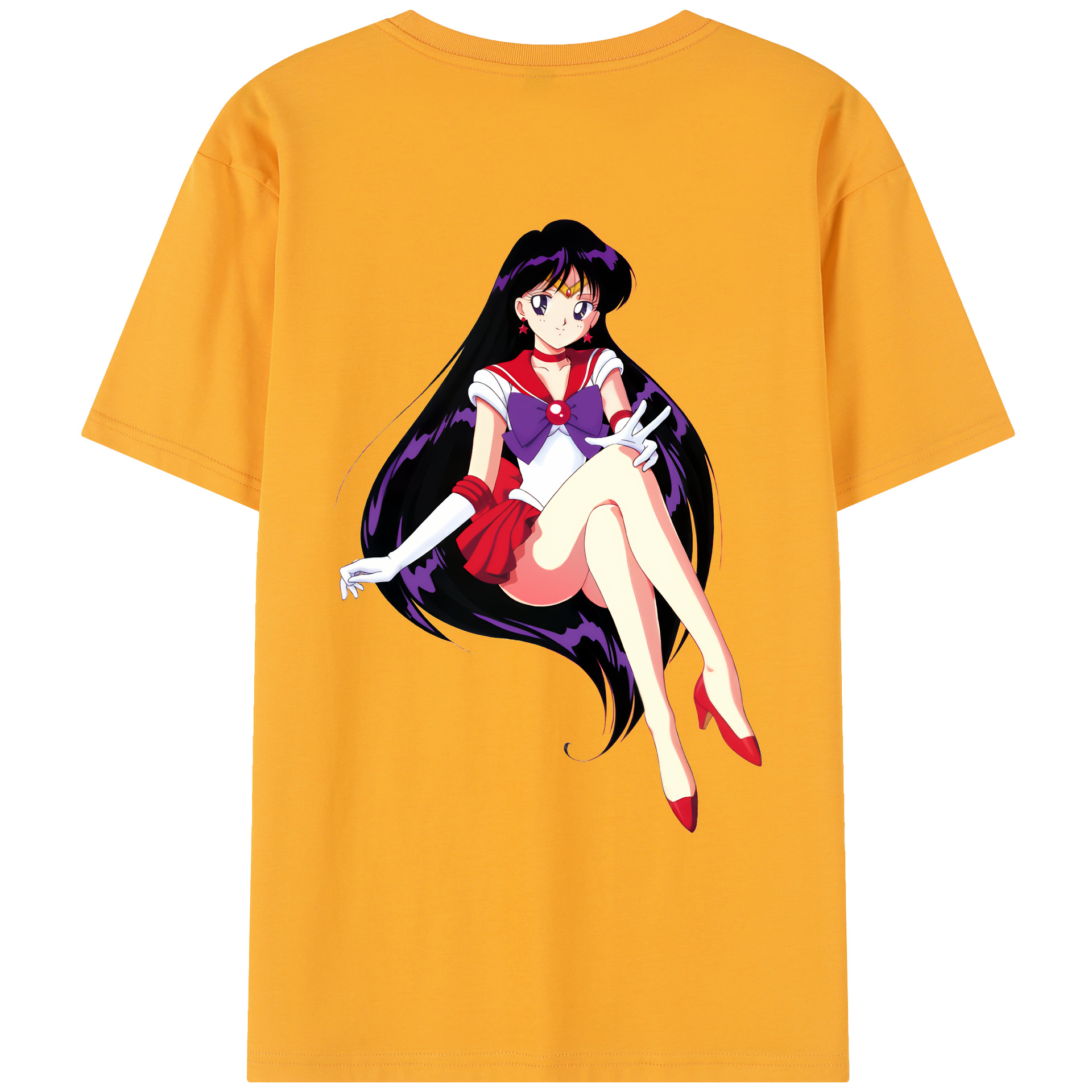 （画像用） 美少女戦士セーラームーン 火野レイ ひの レイ Sailor Moon Hino Rei （セーラーマーズ,Sailor Mars） レディース半袖Tシャツ(バックプリント)