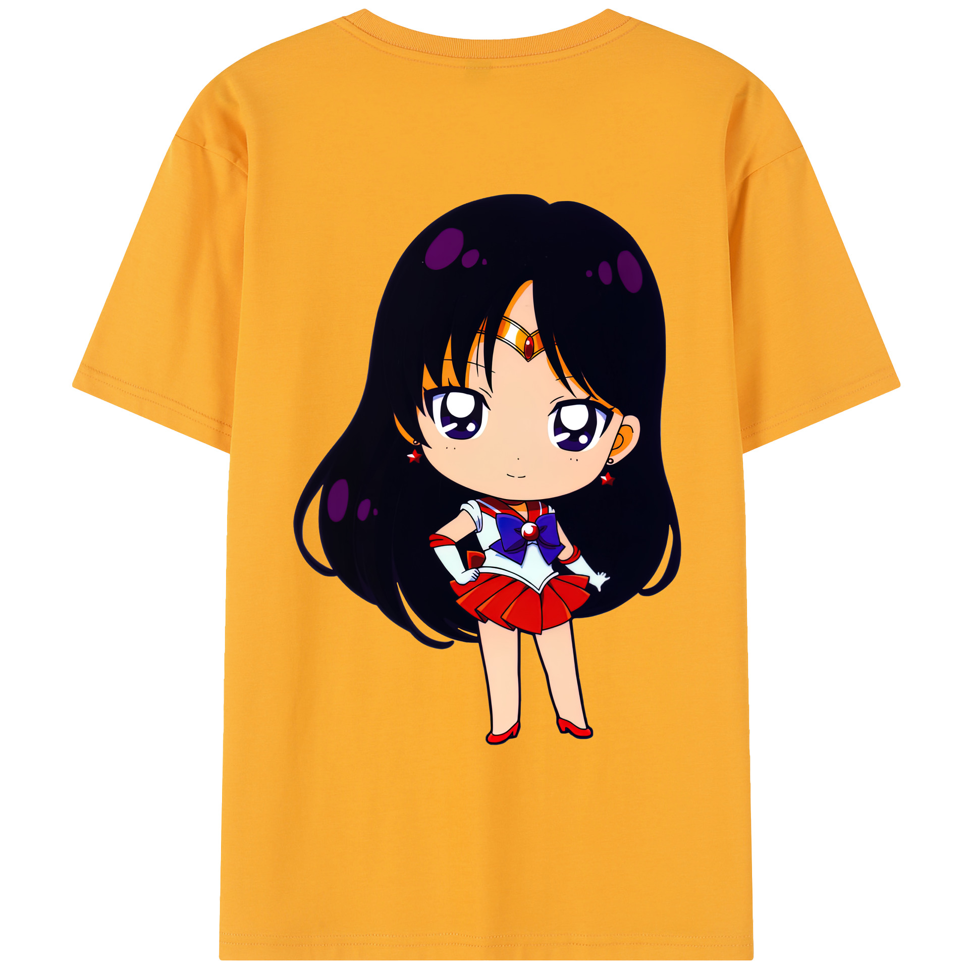 （画像用） 美少女戦士セーラームーン 火野レイ ひの レイ Sailor Moon Hino Rei （セーラーマーズ,Sailor Mars） レディース半袖Tシャツ(バックプリント)