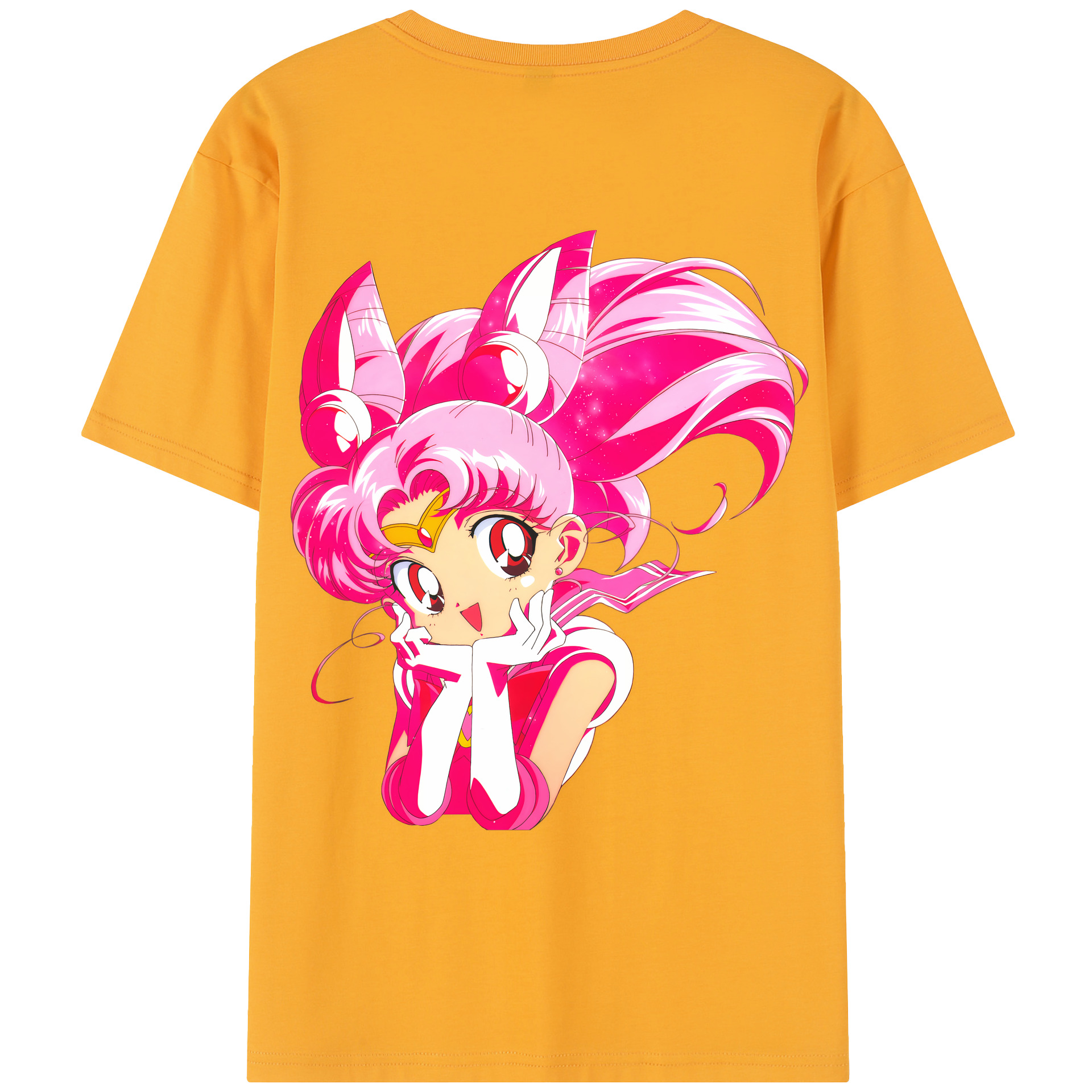 （画像用） 美少女戦士セーラームーン ちびうさ Sailor Moon Chibiusa Tsukino Usagi Small Lady Serenity レディース半袖Tシャツ(バックプリント)