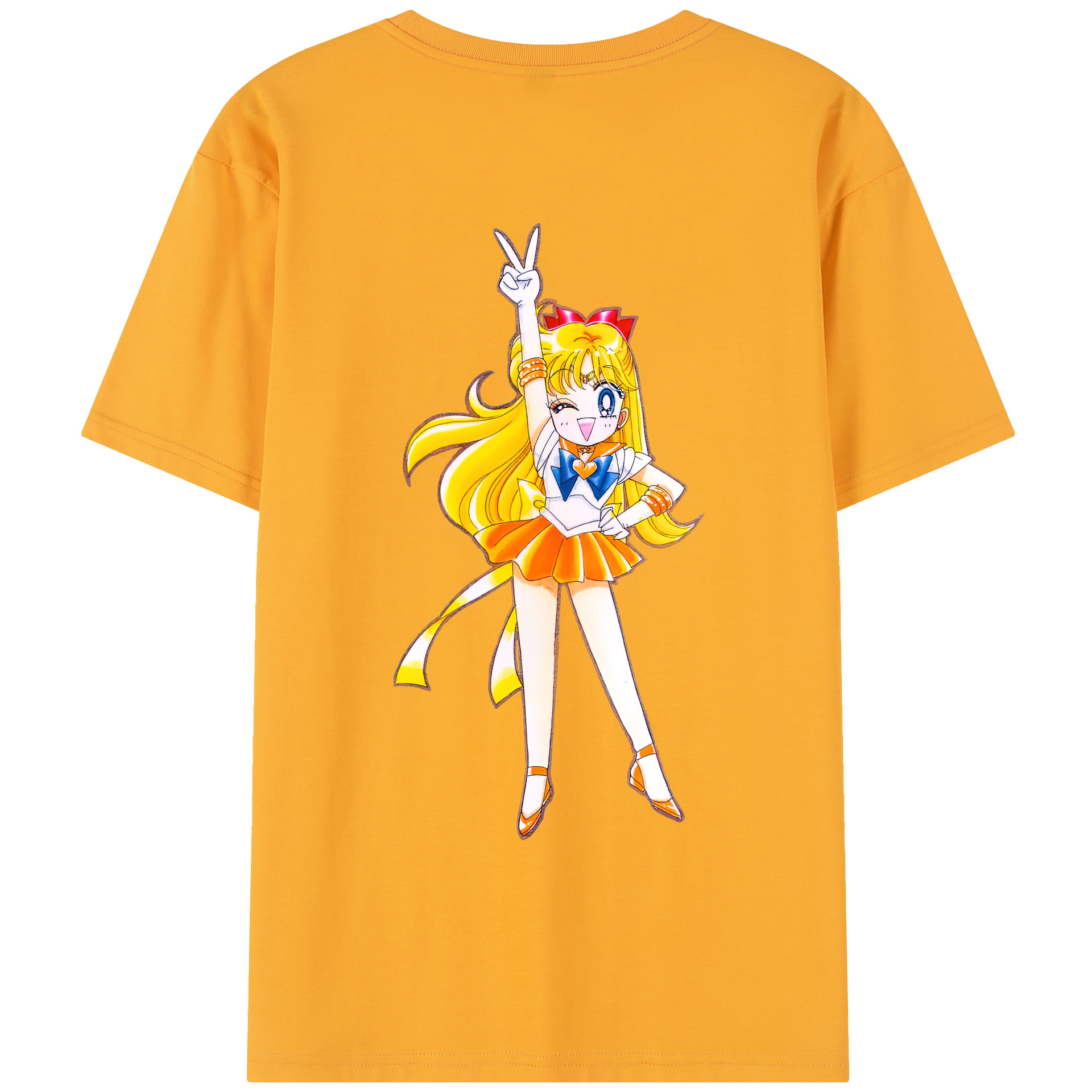 （画像用） 美少女戦士セーラームーン 愛野 美奈子 あいの みなこ Sailor Moon Aino Minako レディース半袖Tシャツ(バックプリント)