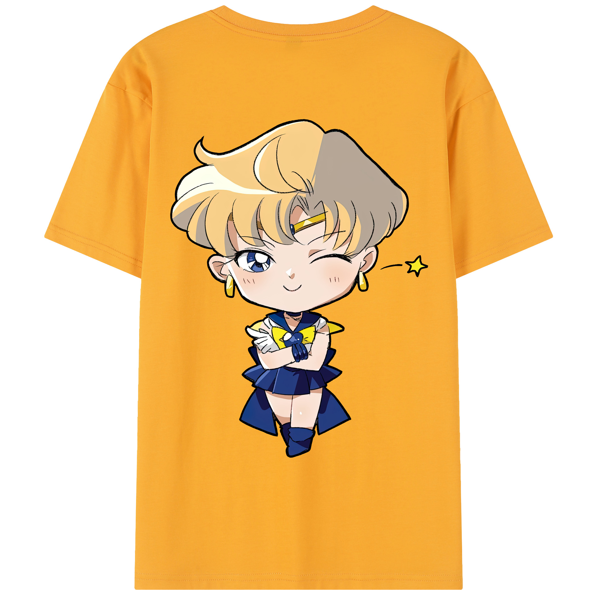（画像用） 美少女戦士セーラームーン 天王はるか Sailor Moon Tenoh Haruka レディース半袖Tシャツ(バックプリント)