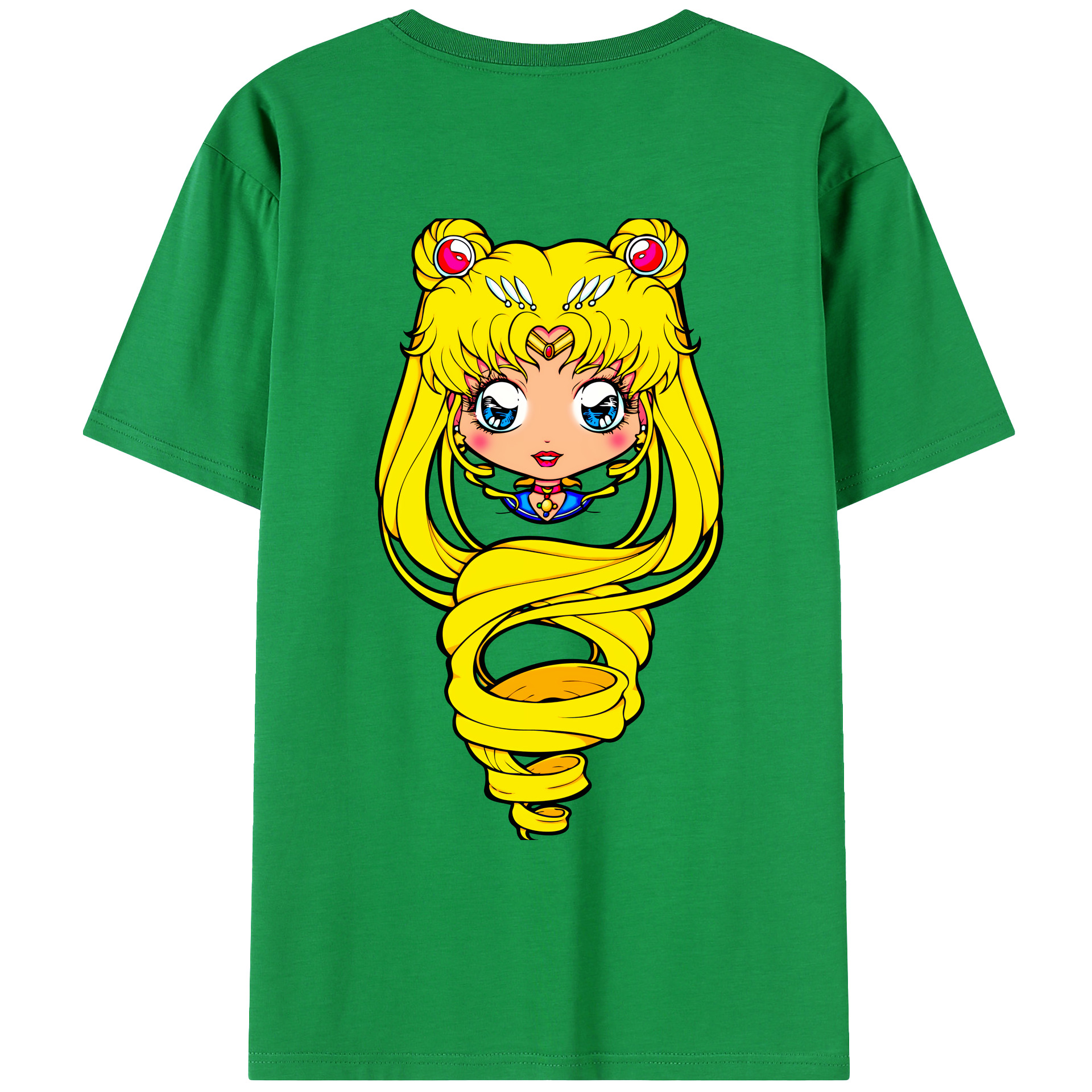 （画像用） 美少女戦士セーラームーン 月野 うさぎ つきの うさぎ Sailor Moon Tsukino Usagi レディース半袖Tシャツ(バックプリント)