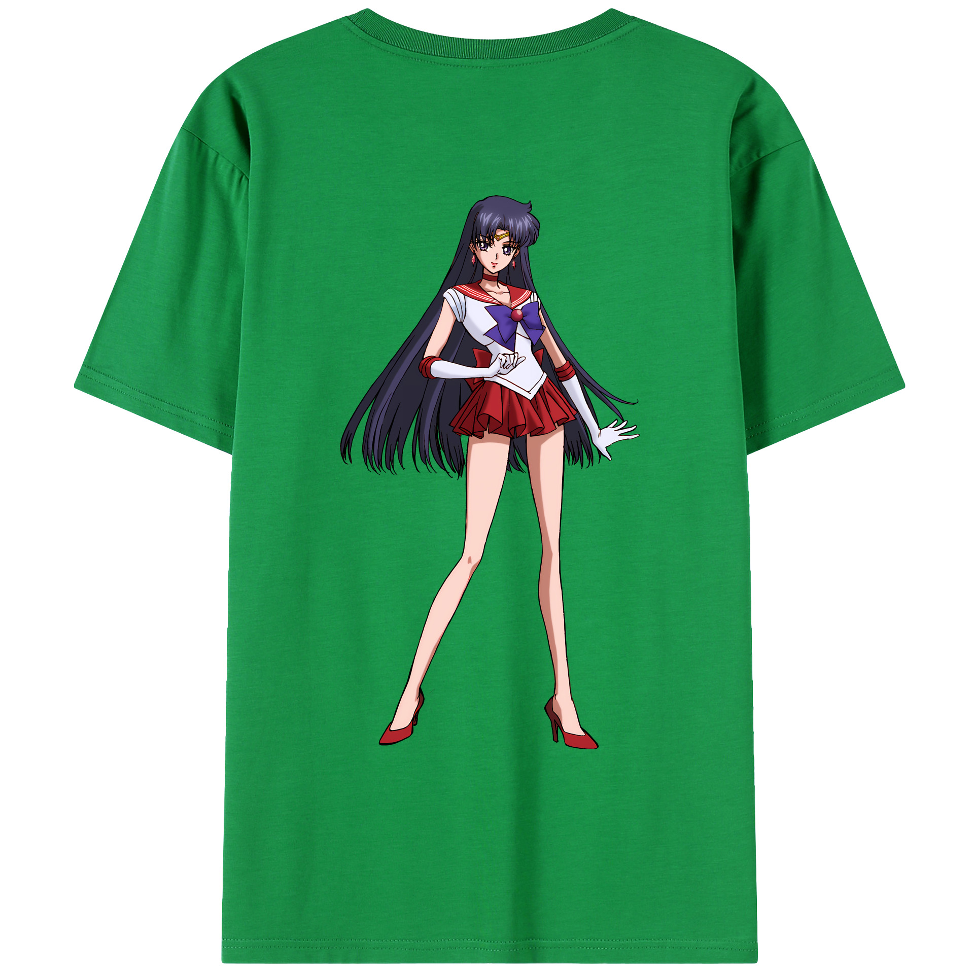 （画像用） 美少女戦士セーラームーン 火野レイ ひの レイ Sailor Moon Hino Rei （セーラーマーズ,Sailor Mars） レディース半袖Tシャツ(バックプリント)