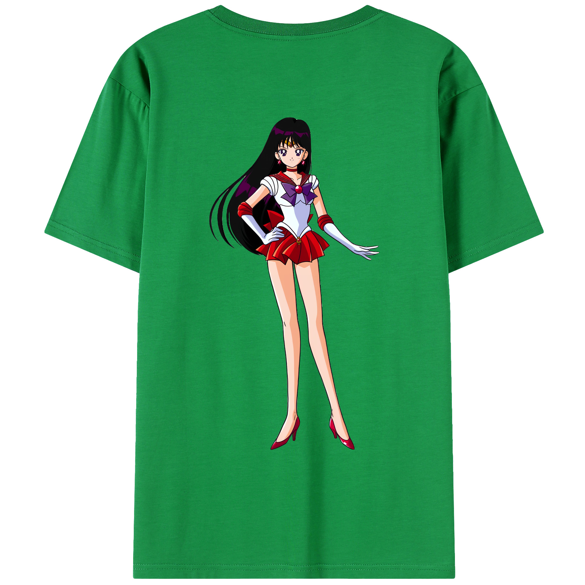 （画像用） 美少女戦士セーラームーン 火野レイ ひの レイ Sailor Moon Hino Rei （セーラーマーズ,Sailor Mars） レディース半袖Tシャツ(バックプリント)