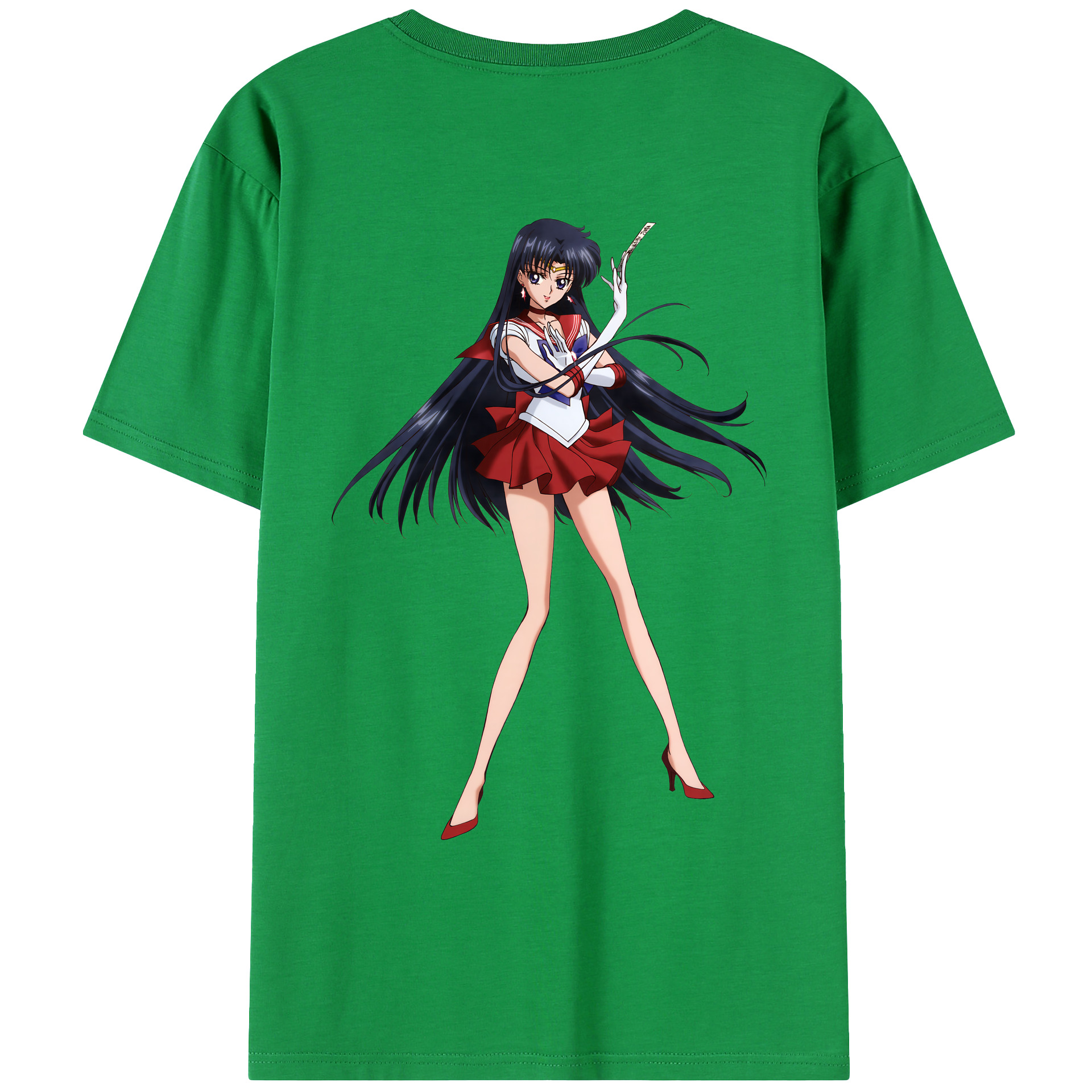 （画像用） 美少女戦士セーラームーン 火野レイ ひの レイ Sailor Moon Hino Rei （セーラーマーズ,Sailor Mars） レディース半袖Tシャツ(バックプリント)