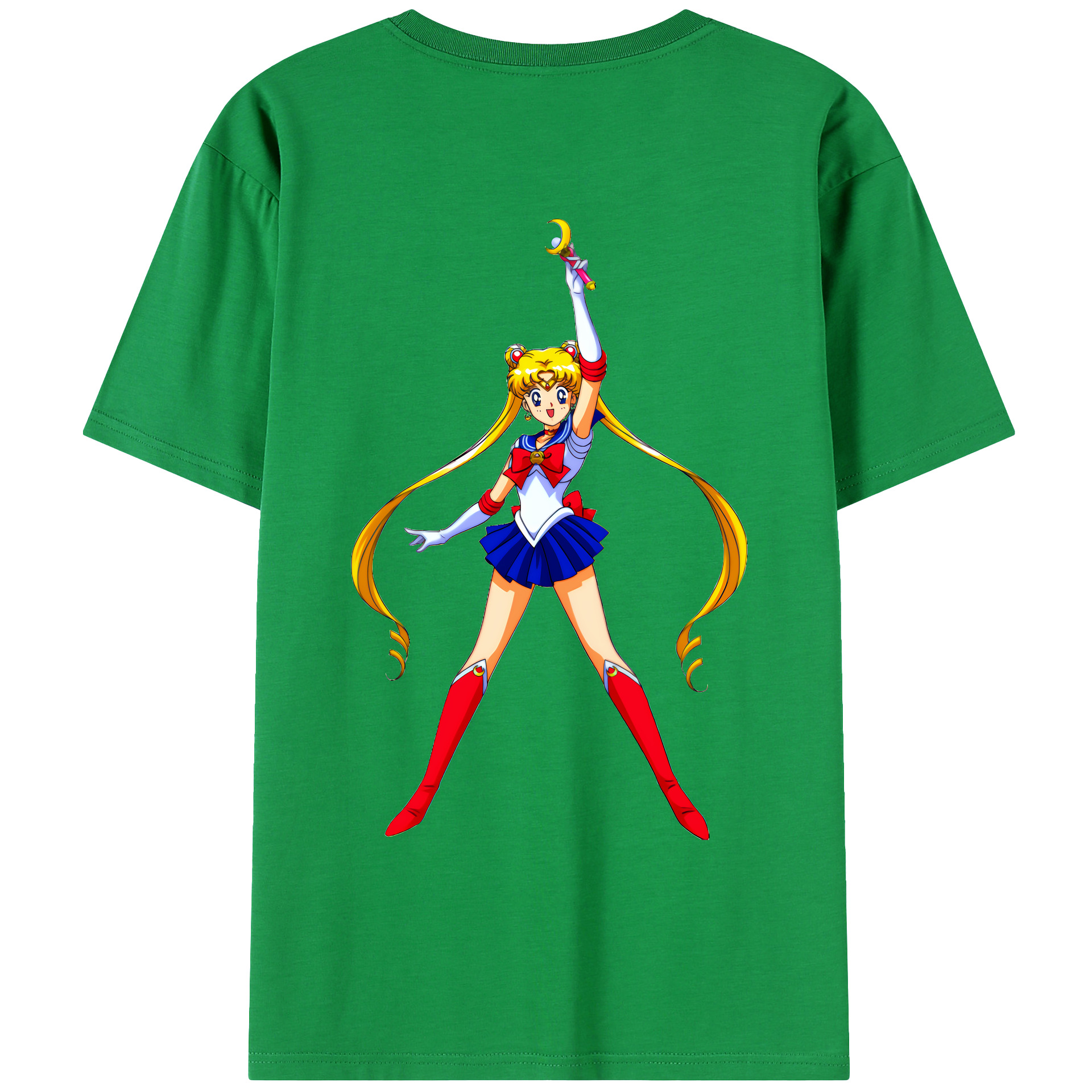 （画像用） 美少女戦士セーラームーン 月野 うさぎ つきの うさぎ Sailor Moon Tsukino Usagi レディース半袖Tシャツ(バックプリント)
