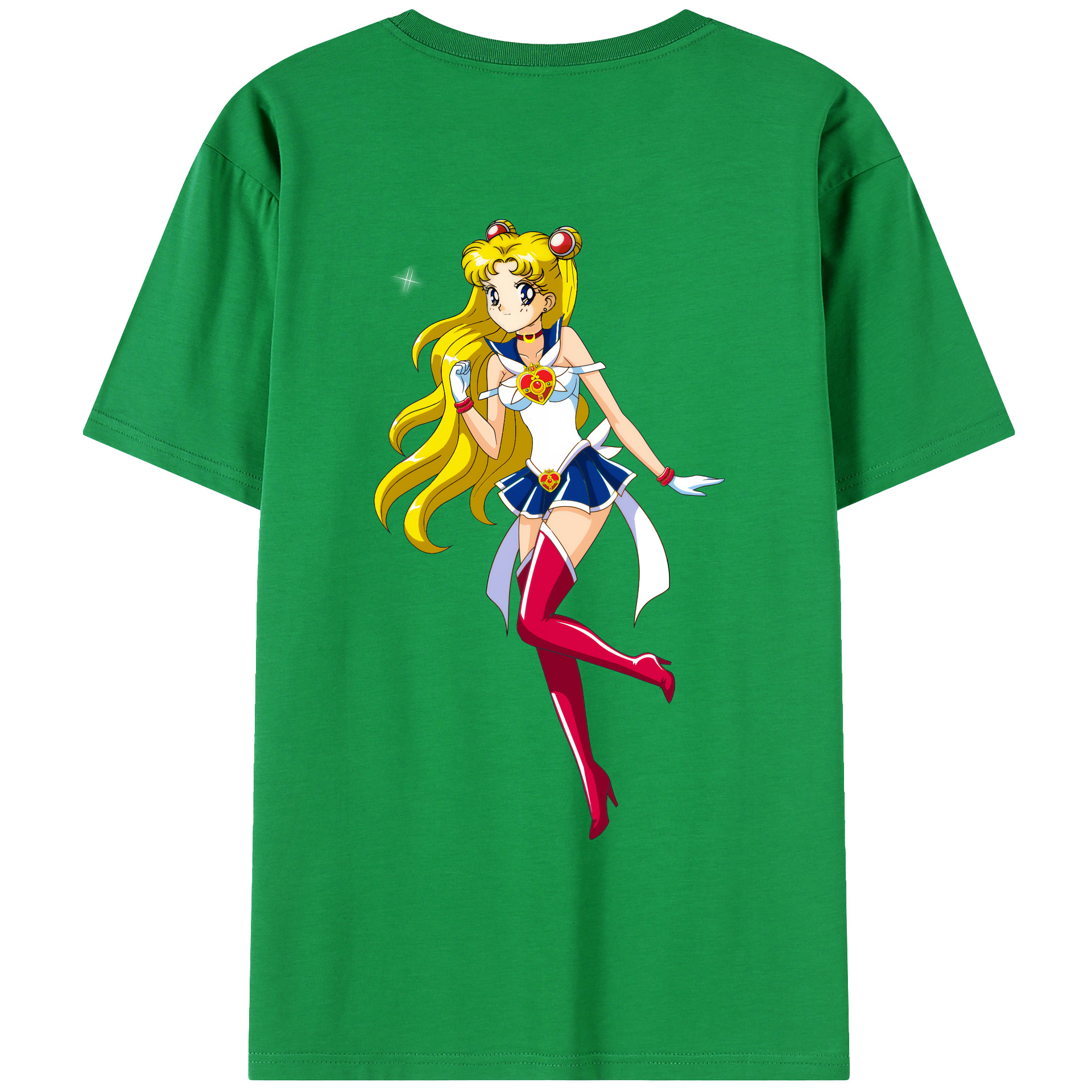 （画像用） 美少女戦士セーラームーン 月野 うさぎ つきの うさぎ Sailor Moon Tsukino Usagi レディース半袖Tシャツ(バックプリント)