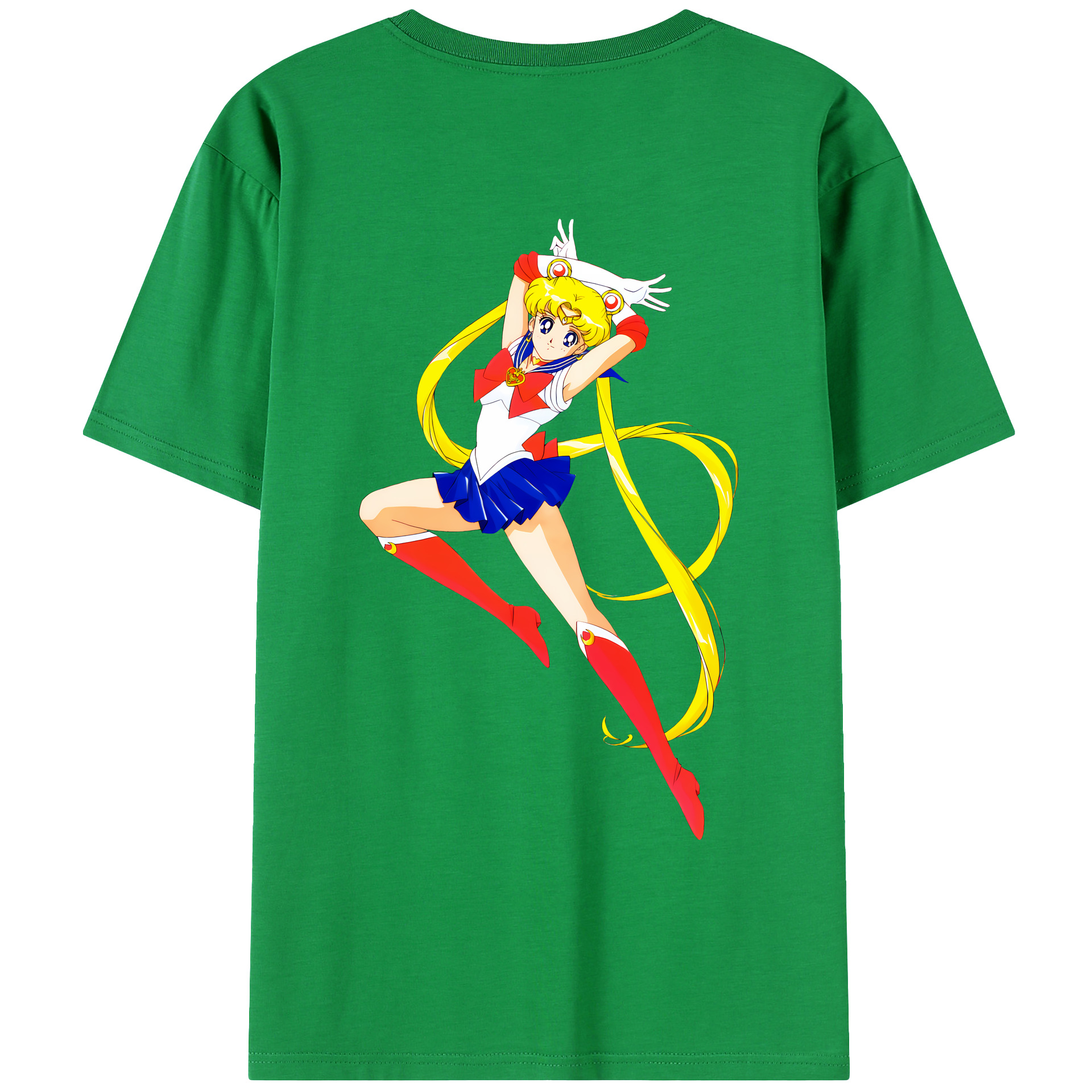 （画像用） 美少女戦士セーラームーン 月野 うさぎ つきの うさぎ Sailor Moon Tsukino Usagi レディース半袖Tシャツ(バックプリント)