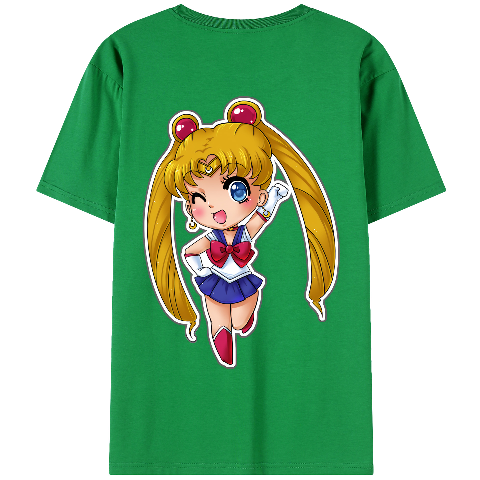 （画像用） 美少女戦士セーラームーン 月野 うさぎ つきの うさぎ Sailor Moon Tsukino Usagi レディース半袖Tシャツ(バックプリント)