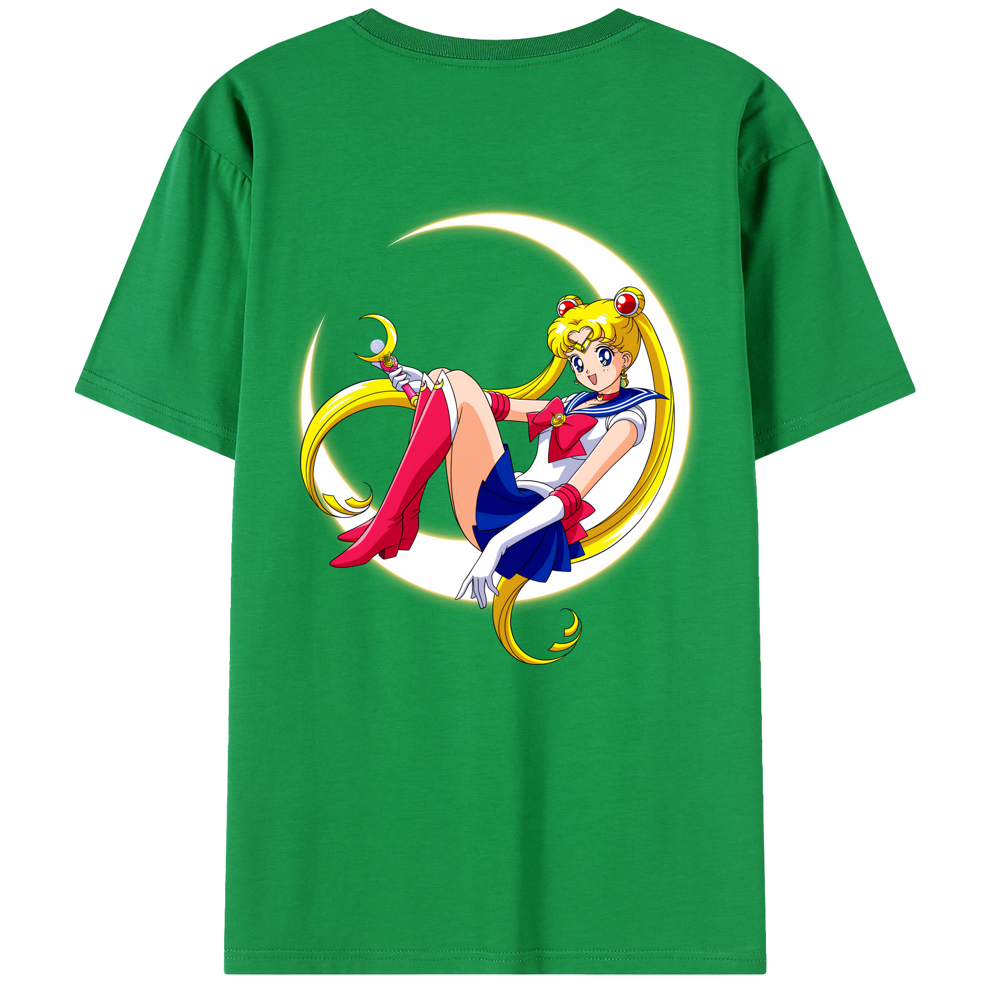 （画像用） 美少女戦士セーラームーン 月野 うさぎ つきの うさぎ Sailor Moon Tsukino Usagi レディース半袖Tシャツ(バックプリント)