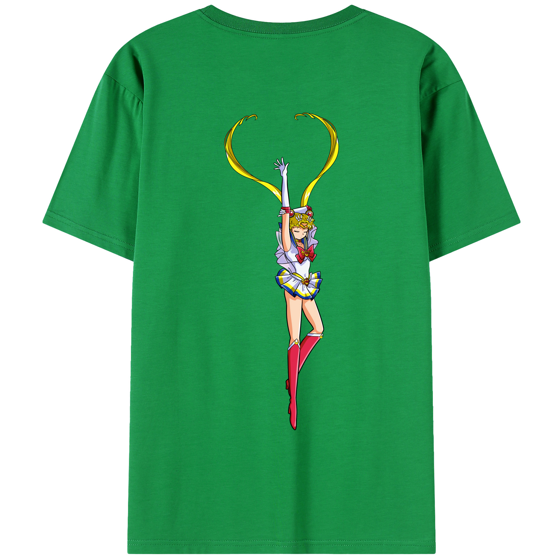 （画像用） 美少女戦士セーラームーン 月野 うさぎ つきの うさぎ Sailor Moon Tsukino Usagi レディース半袖Tシャツ(バックプリント)