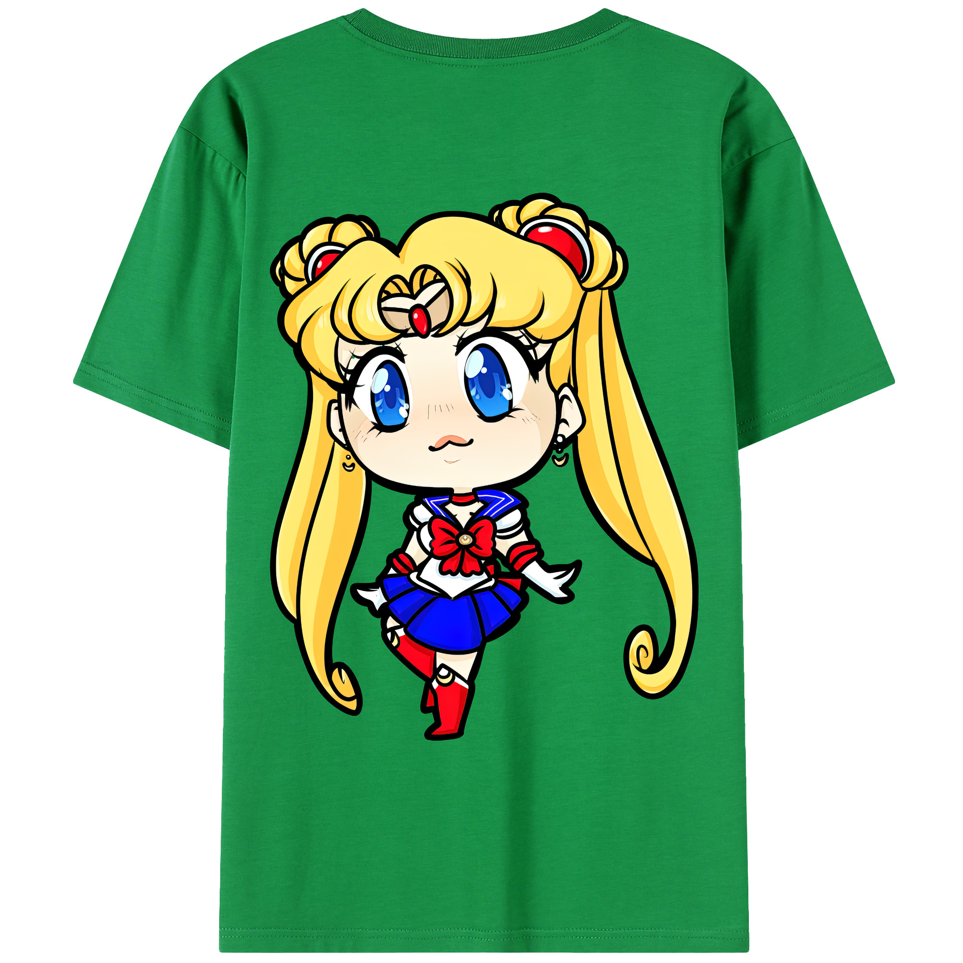 （画像用） 美少女戦士セーラームーン 月野 うさぎ つきの うさぎ Sailor Moon Tsukino Usagi レディース半袖Tシャツ(バックプリント)