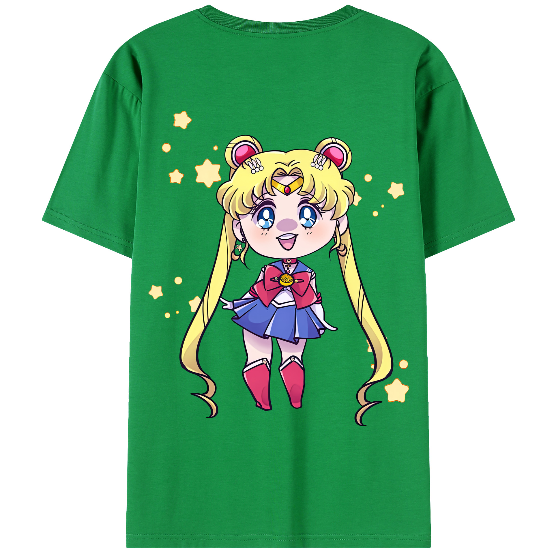 （画像用） 美少女戦士セーラームーン 月野 うさぎ つきの うさぎ Sailor Moon Tsukino Usagi レディース半袖Tシャツ(バックプリント)