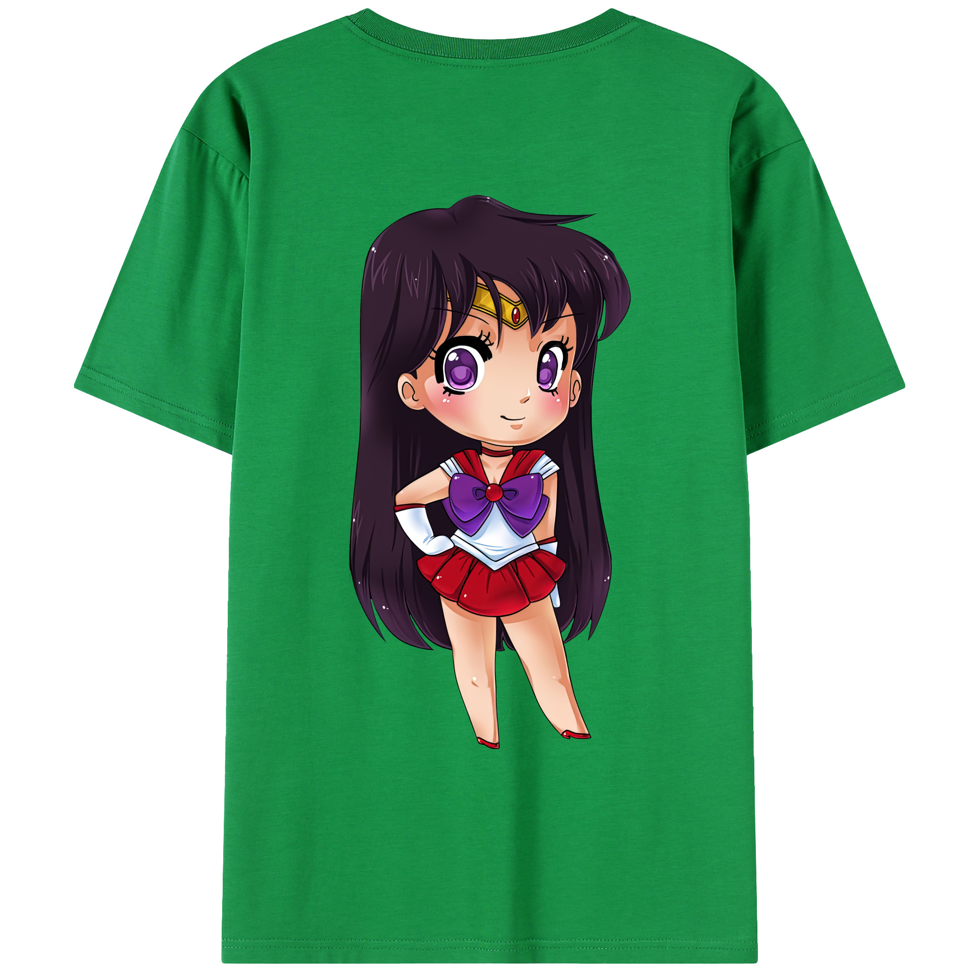（画像用） 美少女戦士セーラームーン 火野レイ ひの レイ Sailor Moon Hino Rei （セーラーマーズ,Sailor Mars） レディース半袖Tシャツ(バックプリント)