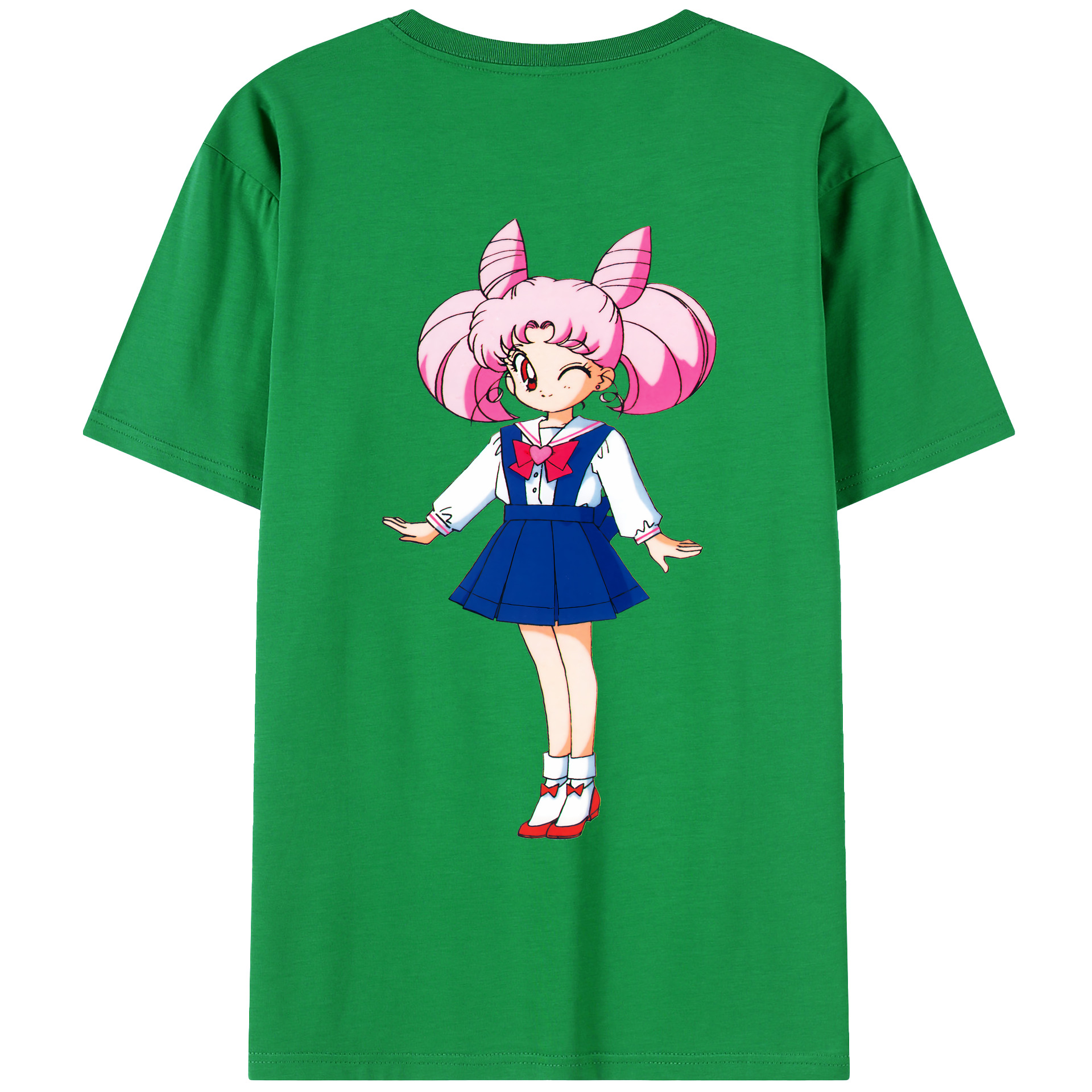 （画像用） 美少女戦士セーラームーン ちびうさ Sailor Moon Chibiusa Tsukino Usagi Small Lady Serenity レディース半袖Tシャツ(バックプリント)
