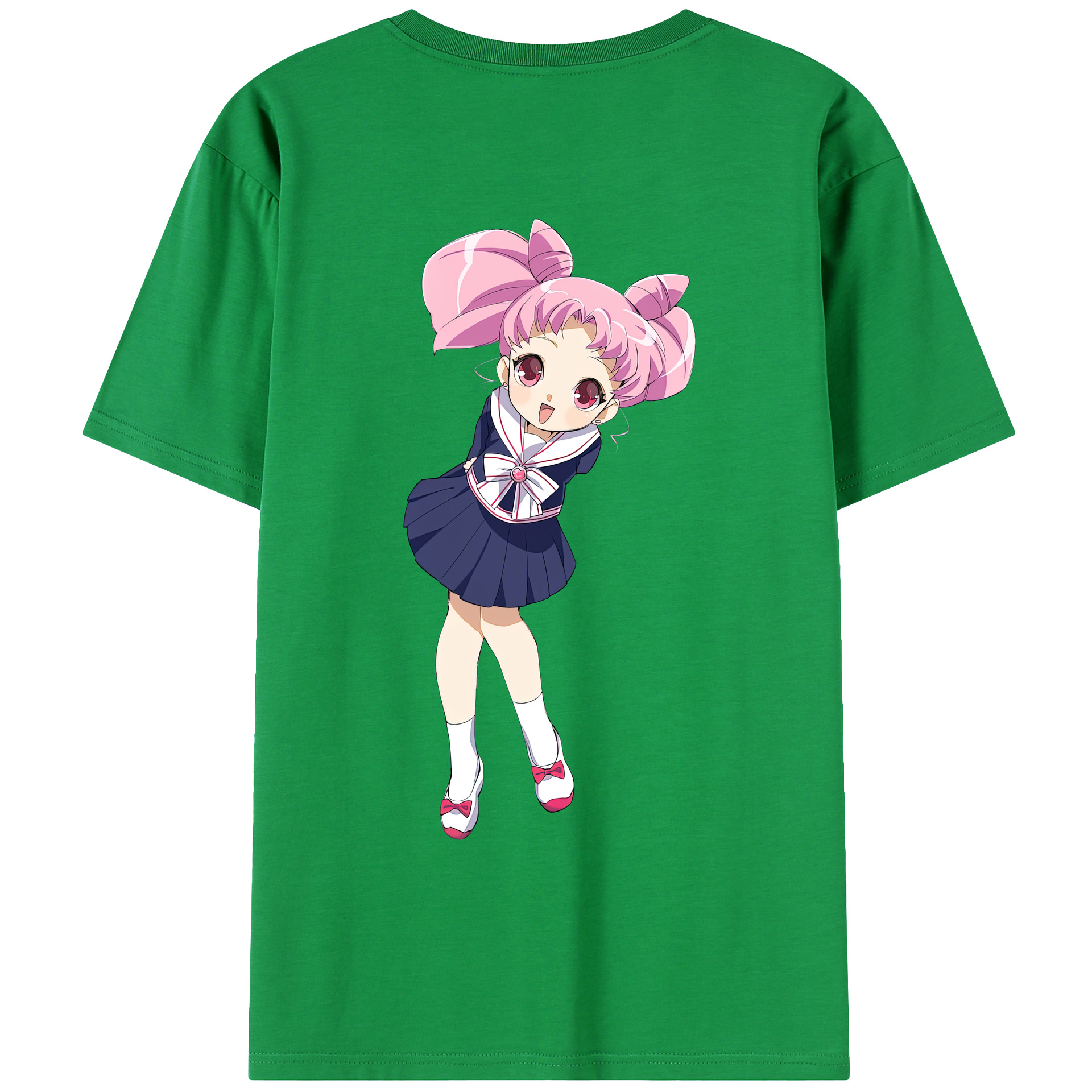 （画像用） 美少女戦士セーラームーン ちびうさ Sailor Moon Chibiusa Tsukino Usagi Small Lady Serenity レディース半袖Tシャツ(バックプリント)