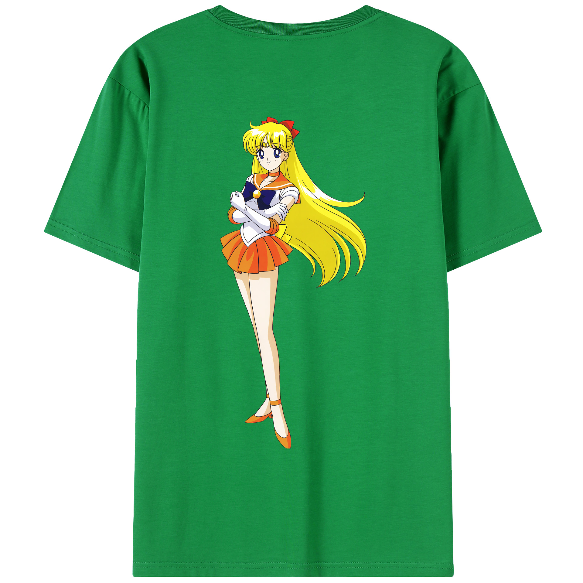 （画像用） 美少女戦士セーラームーン 愛野 美奈子 あいの みなこ Sailor Moon Aino Minako レディース半袖Tシャツ(バックプリント)
