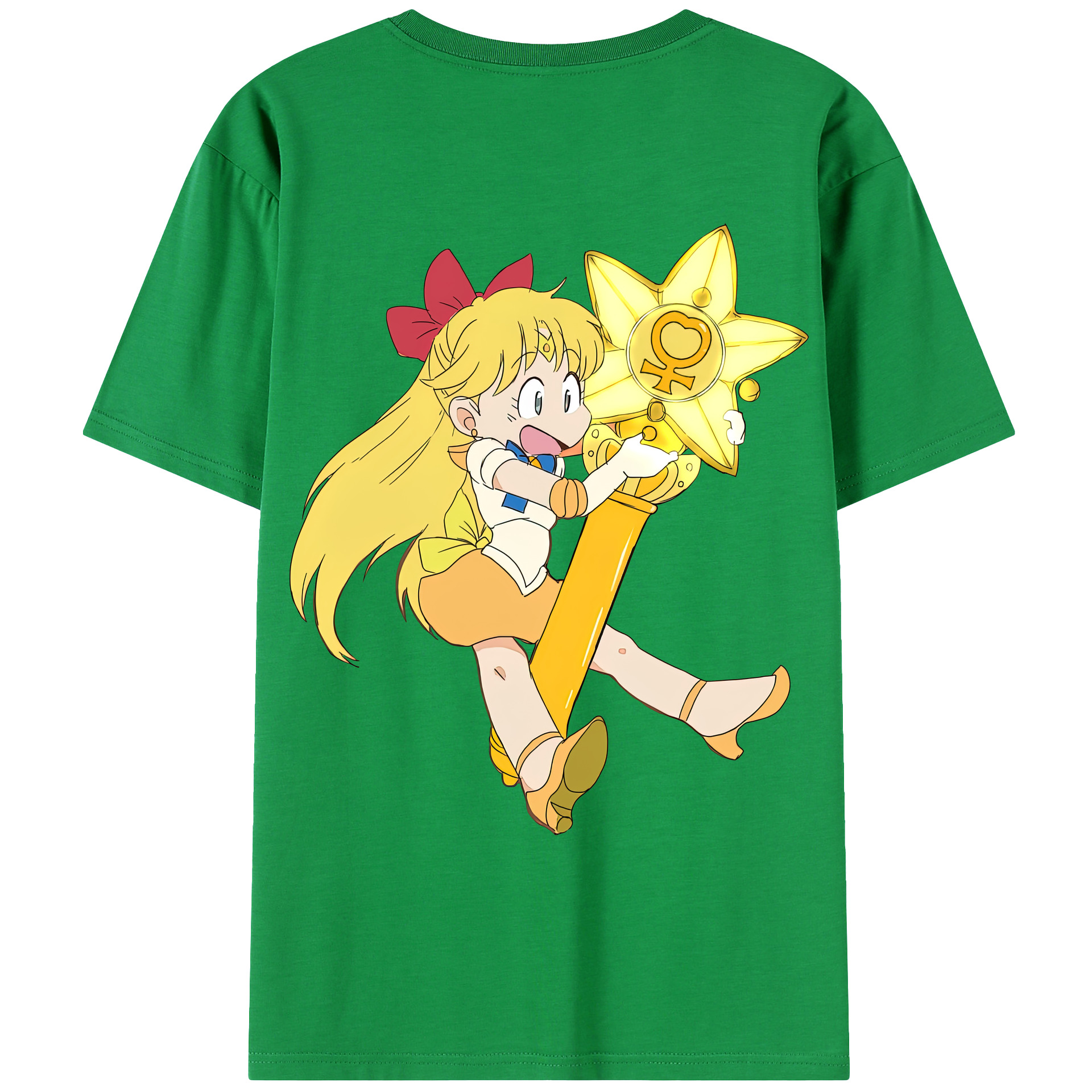 （画像用） 美少女戦士セーラームーン 愛野 美奈子 あいの みなこ Sailor Moon Aino Minako レディース半袖Tシャツ(バックプリント)
