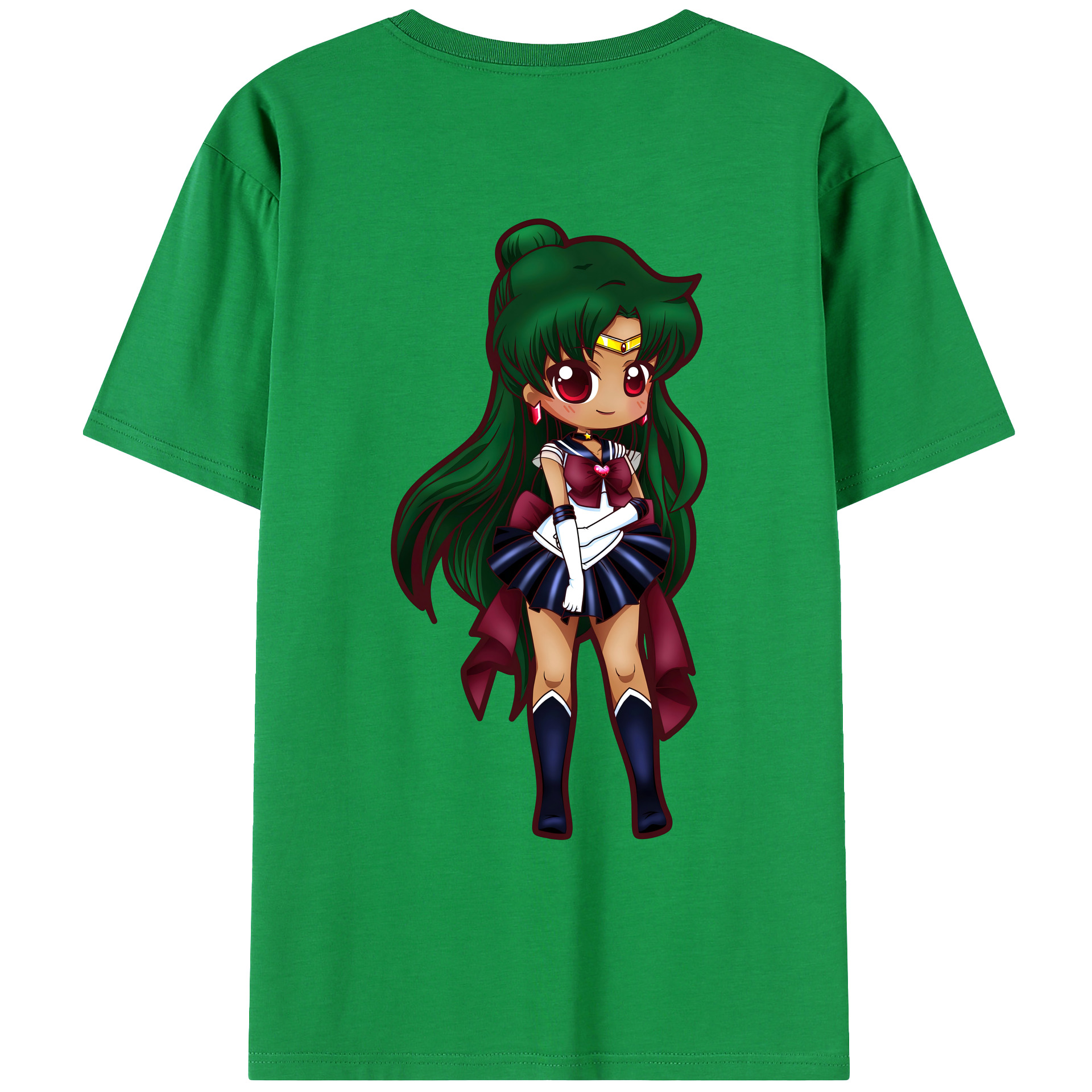 （画像用） 美少女戦士セーラームーン 冥王せつな Sailor Moon Meiou Setsuna レディース半袖Tシャツ(バックプリント)