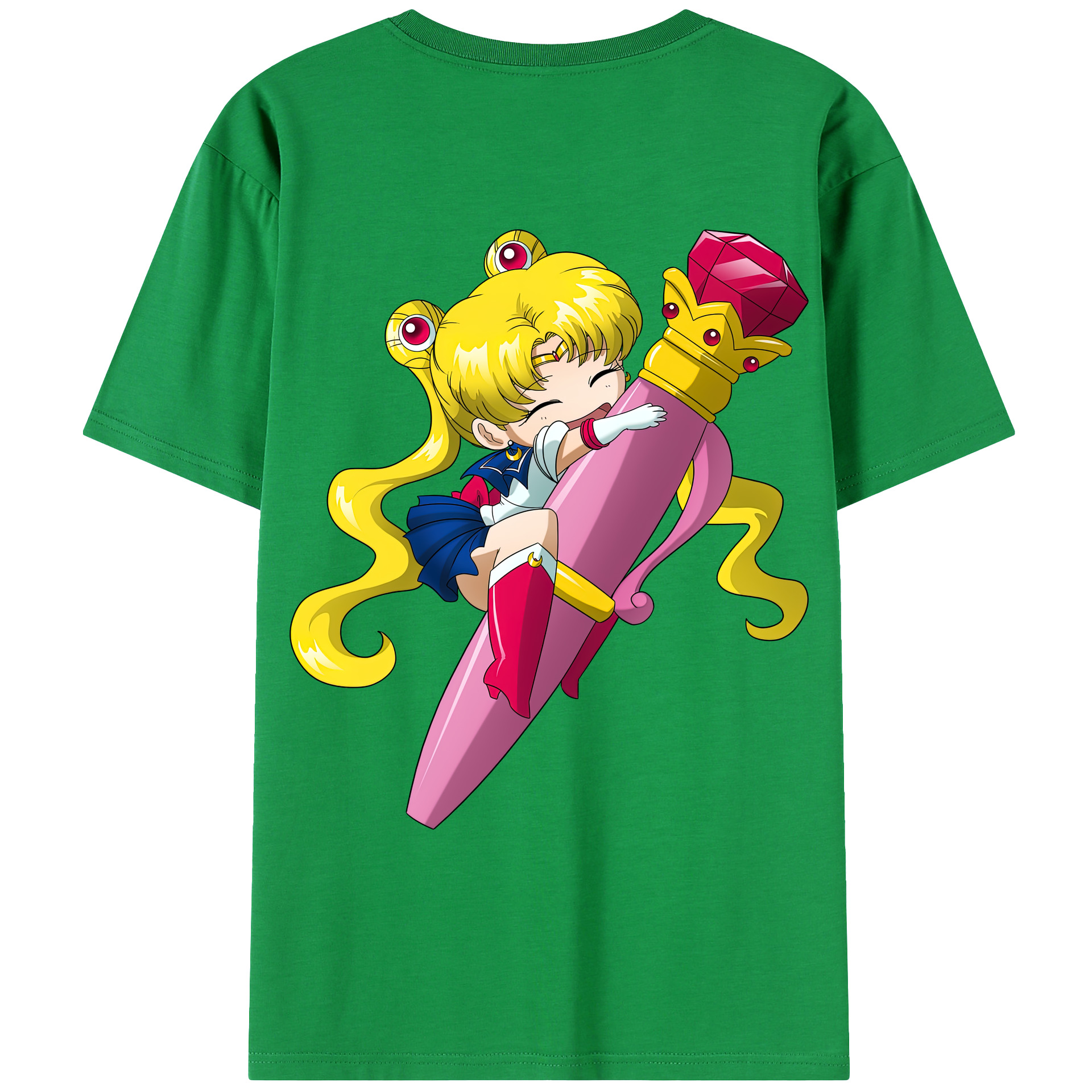 （画像用） 美少女戦士セーラームーン 月野 うさぎ つきの うさぎ Sailor Moon Tsukino Usagi レディース半袖Tシャツ(バックプリント)