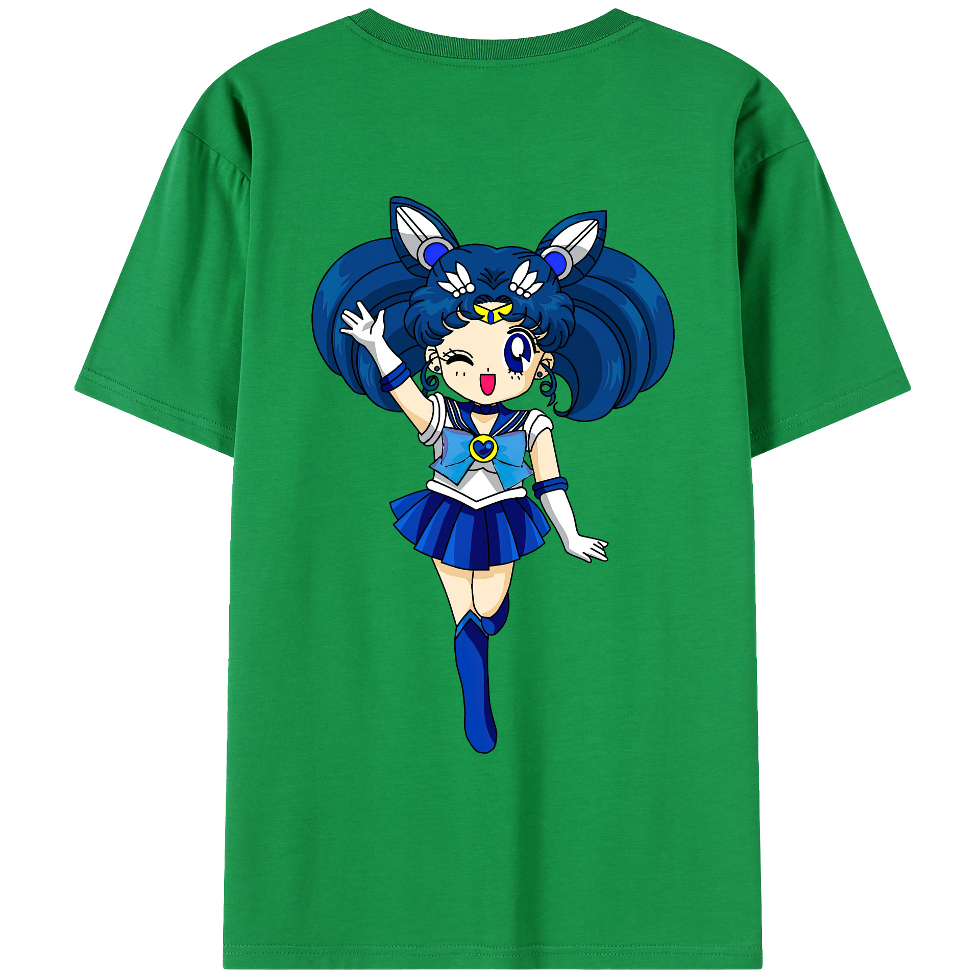 （画像用） 美少女戦士セーラームーン 水野 亜美 みずの あみ Sailor Moon Mizuno Ami レディース半袖Tシャツ(バックプリント)